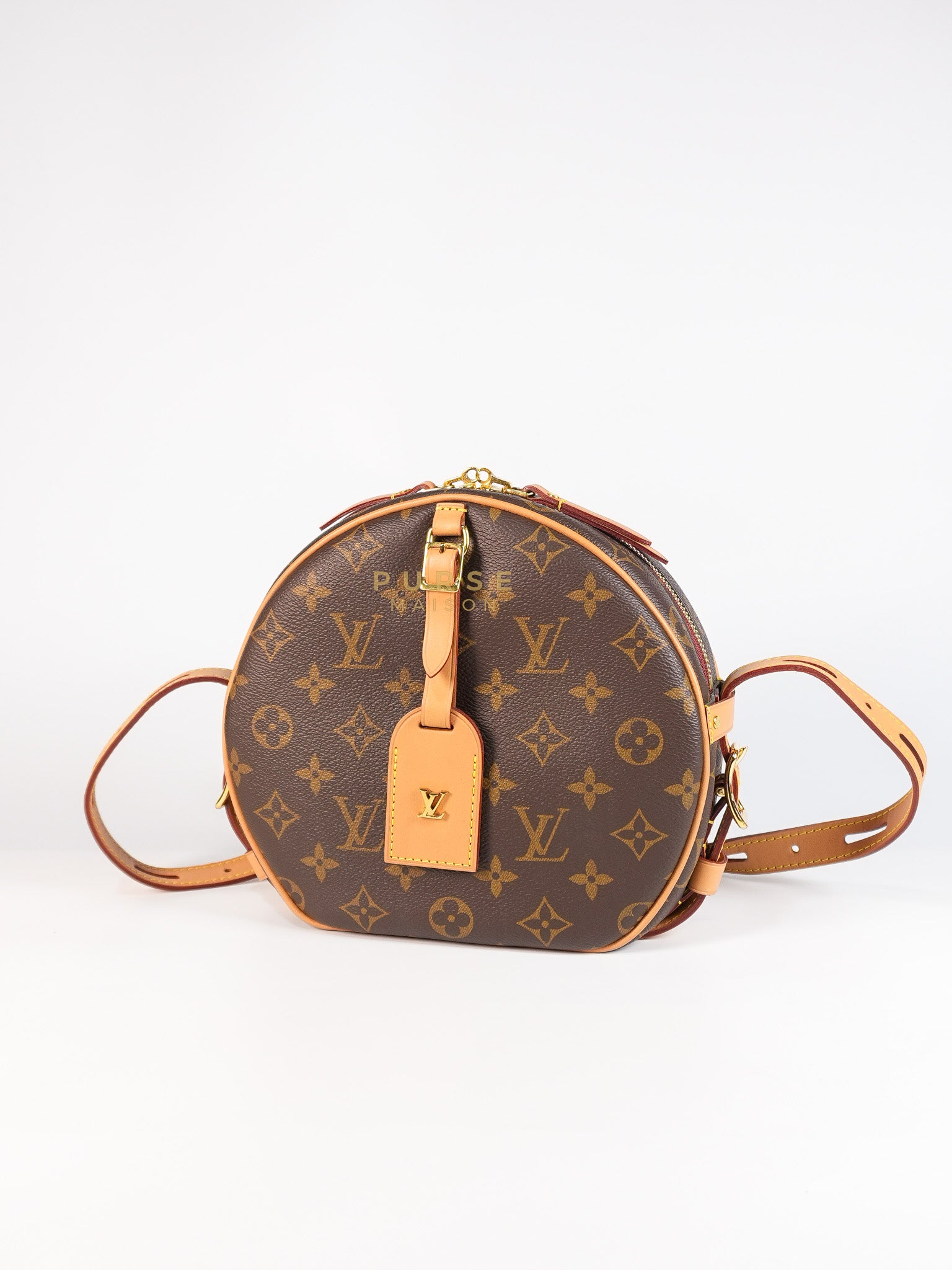 Boîte Chapeau Souple MM Bag in Monogram Canvas & Gold Hardware (Date Code: DU4200) | Purse Maison Luxury Bags Shop