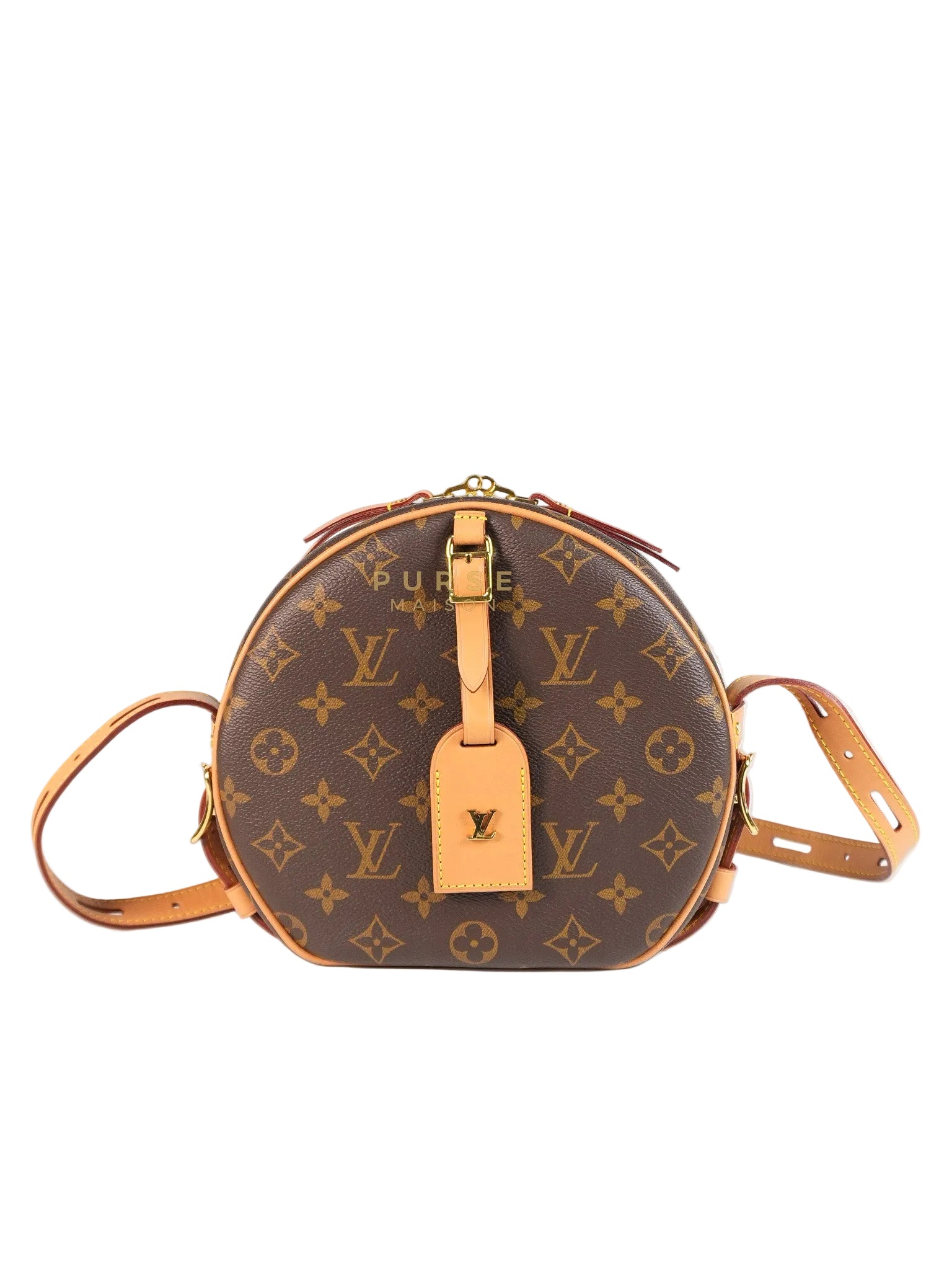 Boîte Chapeau Souple MM Bag in Monogram Canvas & Gold Hardware (Date Code: DU4200) | Purse Maison Luxury Bags Shop
