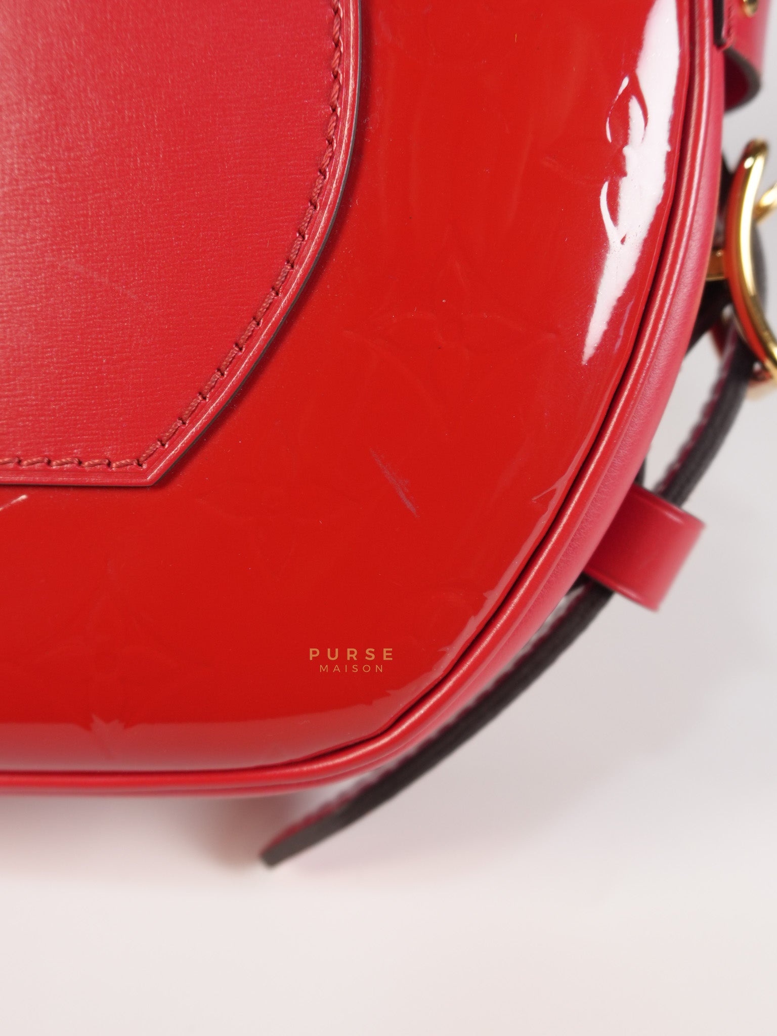 Boite Chapeau Souple MM in Vernis Rouge (Date Code: PL1189) | Purse Maison Luxury Bags Shop