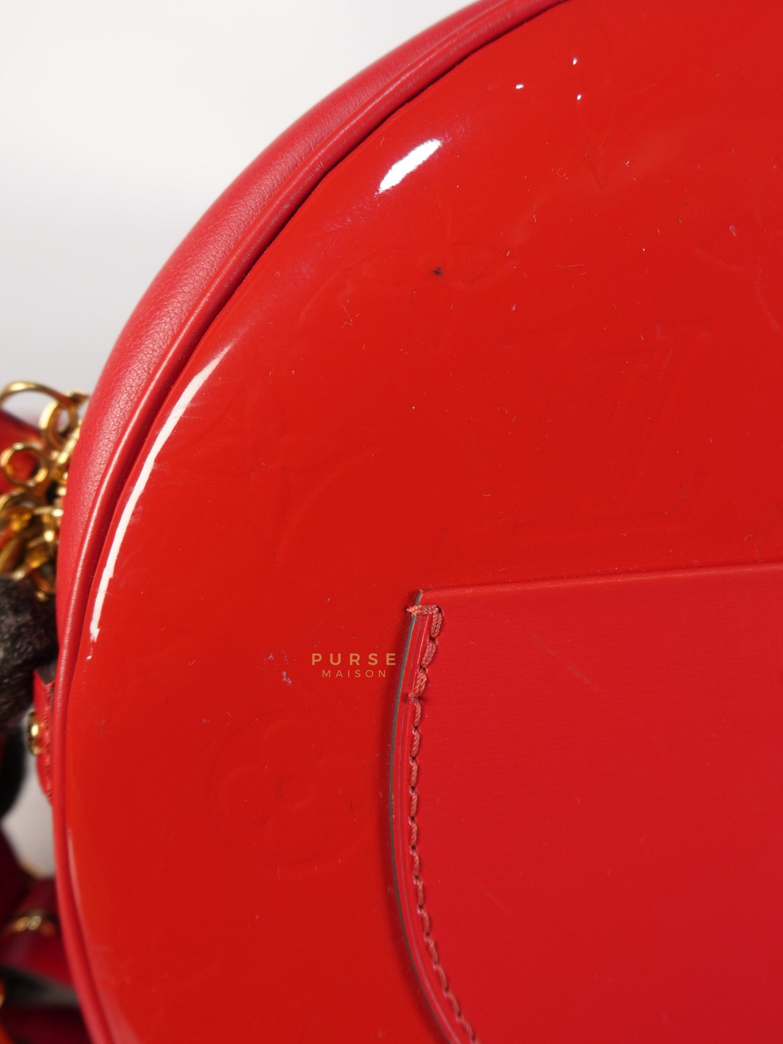 Boite Chapeau Souple MM in Vernis Rouge (Date Code: PL1189) | Purse Maison Luxury Bags Shop