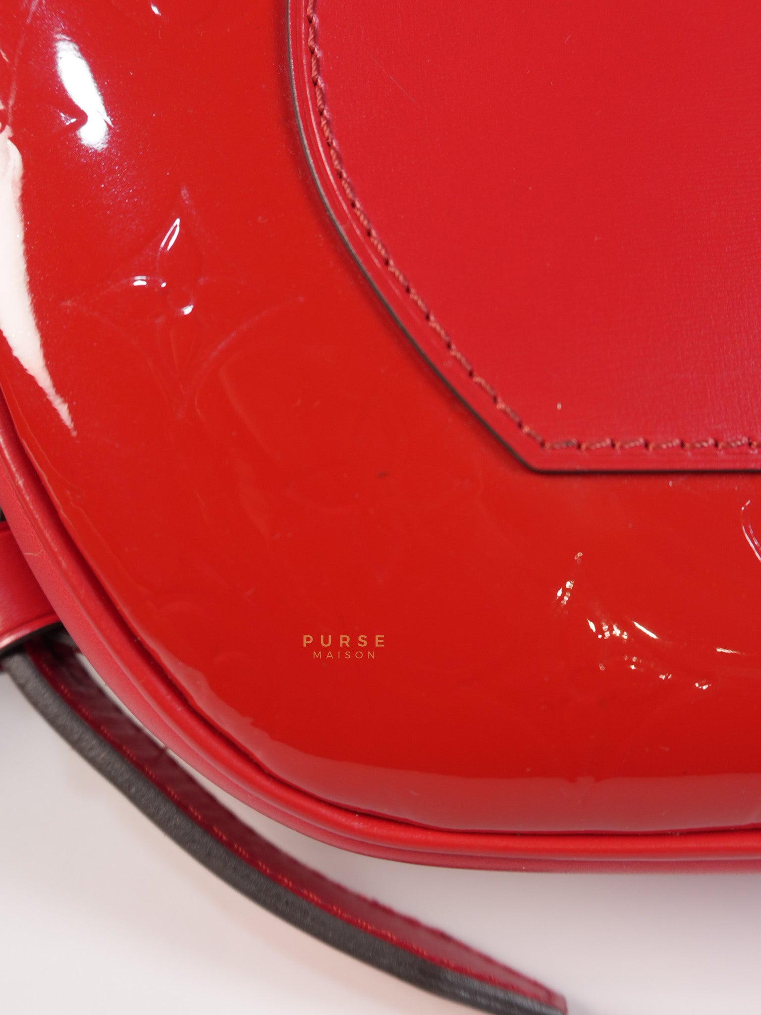 Boite Chapeau Souple MM in Vernis Rouge (Date Code: PL1189) | Purse Maison Luxury Bags Shop