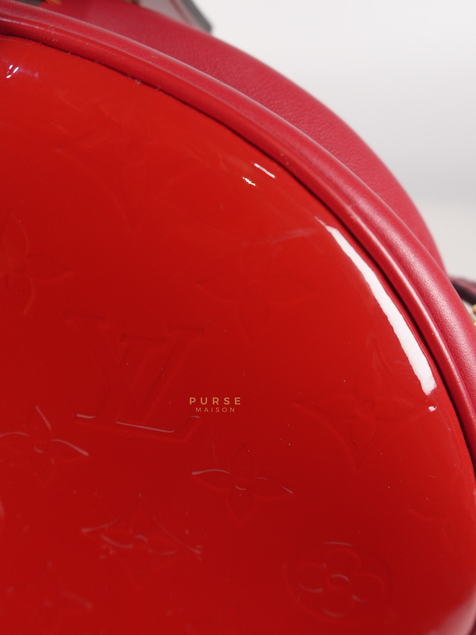 Boite Chapeau Souple MM in Vernis Rouge (Date Code: PL1189) | Purse Maison Luxury Bags Shop