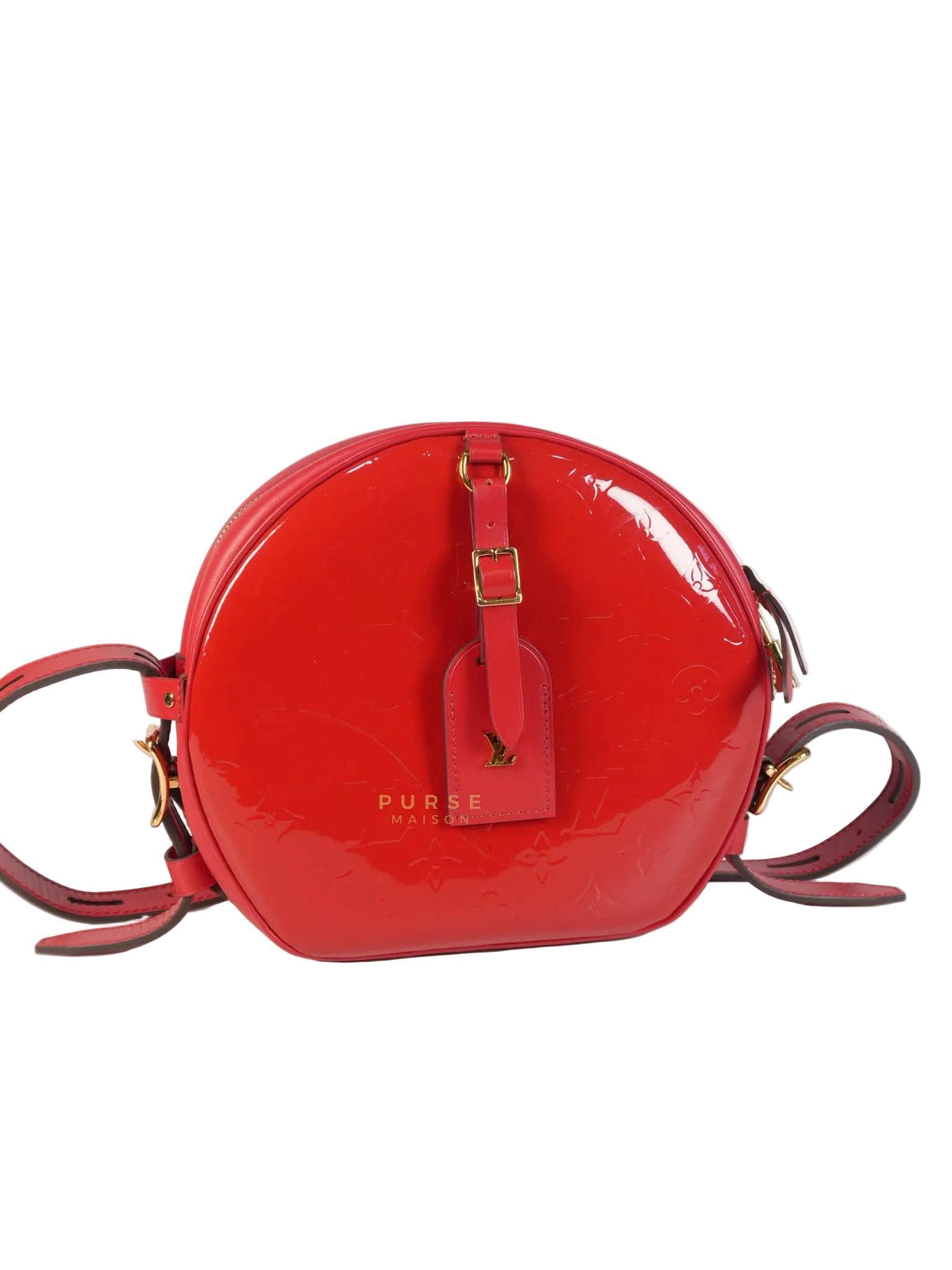 Boite Chapeau Souple MM in Vernis Rouge (Date Code: PL1189) | Purse Maison Luxury Bags Shop