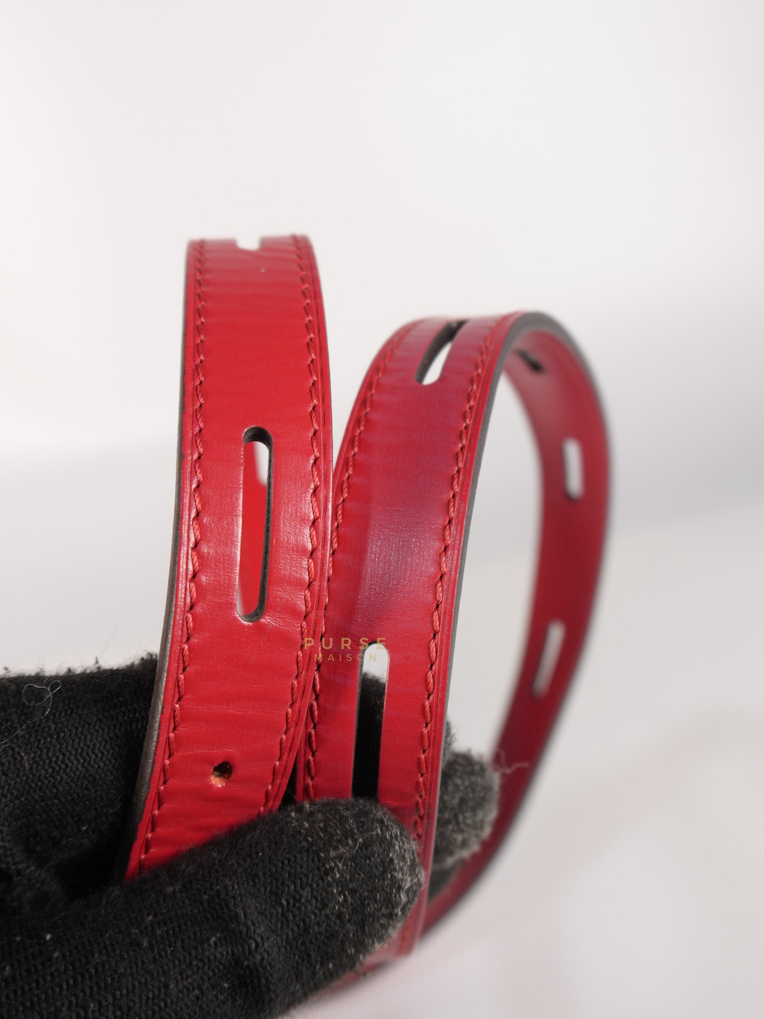 Boite Chapeau Souple MM in Vernis Rouge (Date Code: PL1189) | Purse Maison Luxury Bags Shop