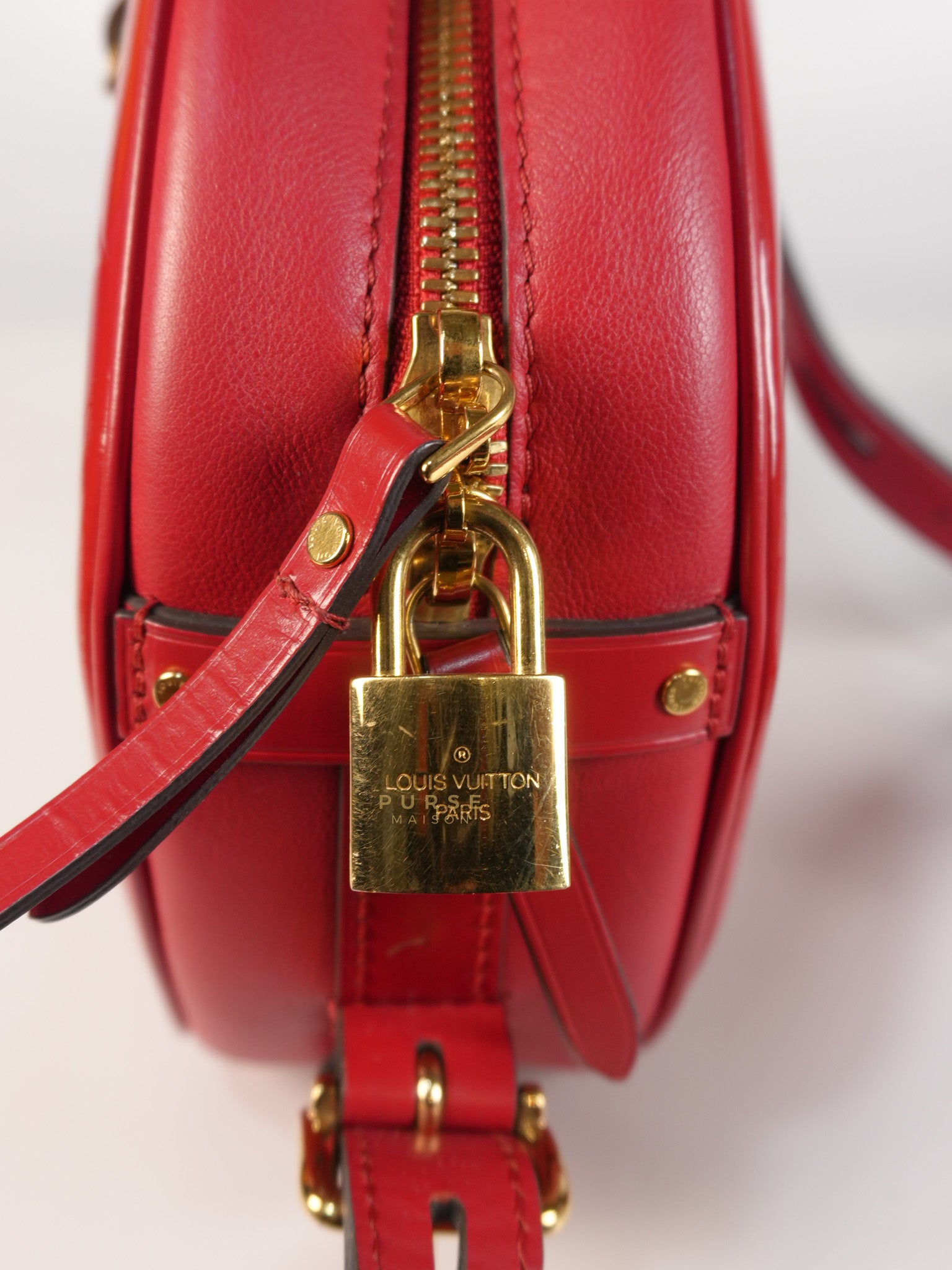 Boite Chapeau Souple MM in Vernis Rouge (Date Code: PL1189) | Purse Maison Luxury Bags Shop
