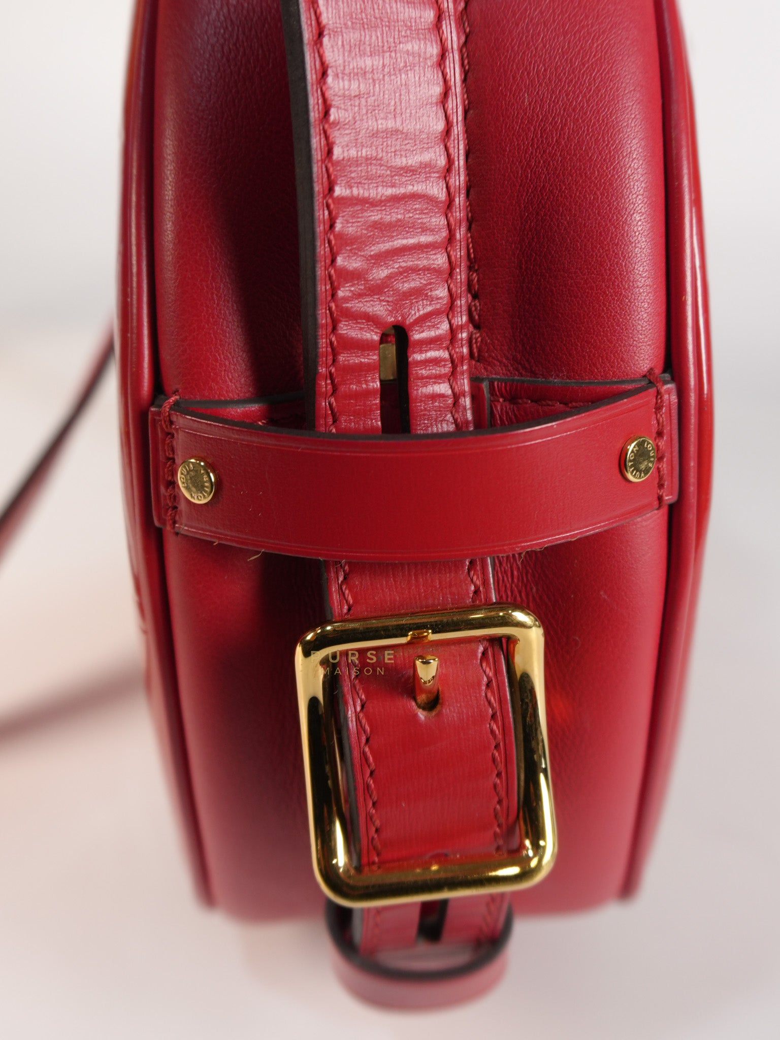 Boite Chapeau Souple MM in Vernis Rouge (Date Code: PL1189) | Purse Maison Luxury Bags Shop