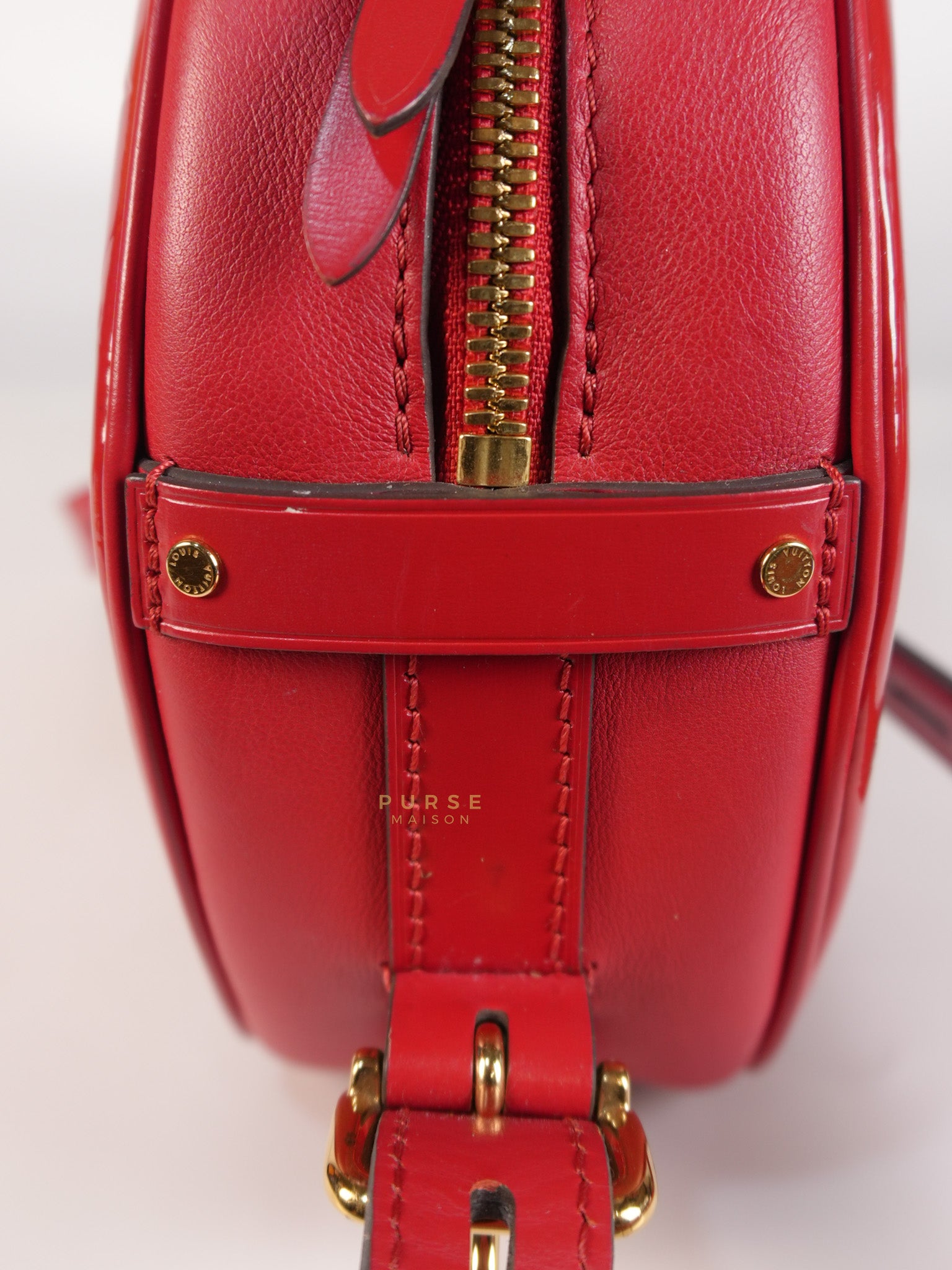 Boite Chapeau Souple MM in Vernis Rouge (Date Code: PL1189) | Purse Maison Luxury Bags Shop