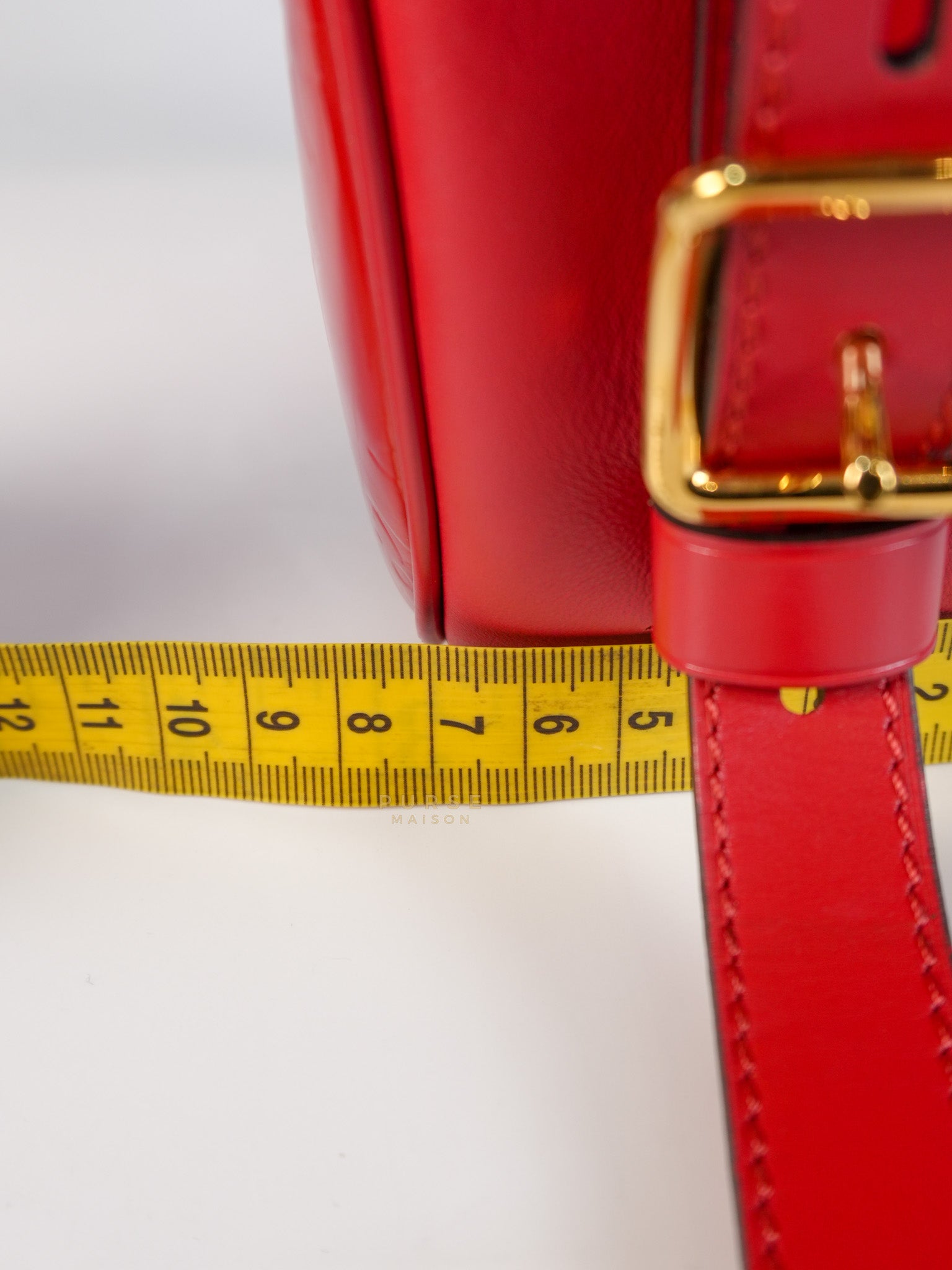 Boite Chapeau Souple MM in Vernis Rouge (Date Code: PL1189) | Purse Maison Luxury Bags Shop