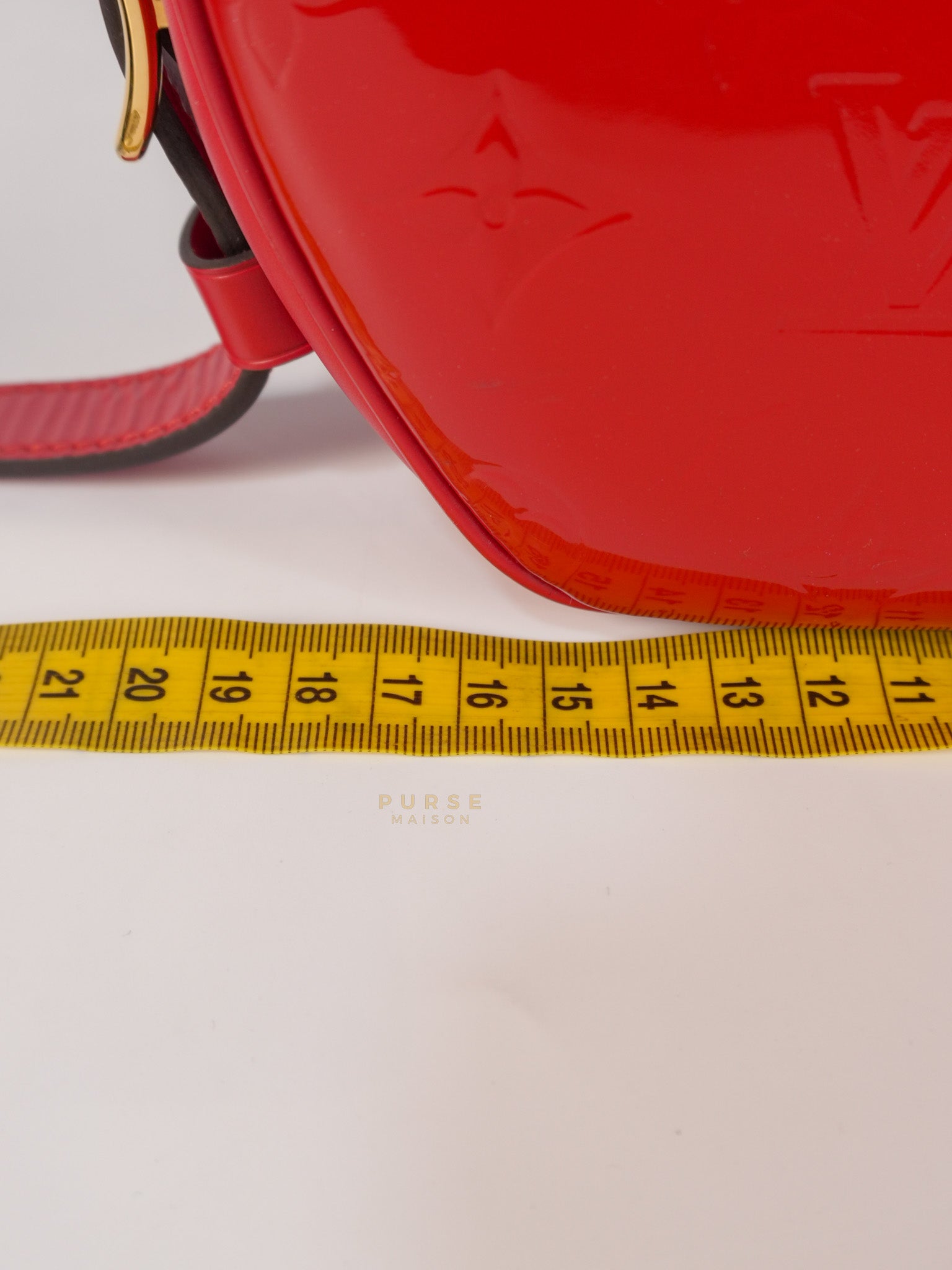 Boite Chapeau Souple MM in Vernis Rouge (Date Code: PL1189) | Purse Maison Luxury Bags Shop