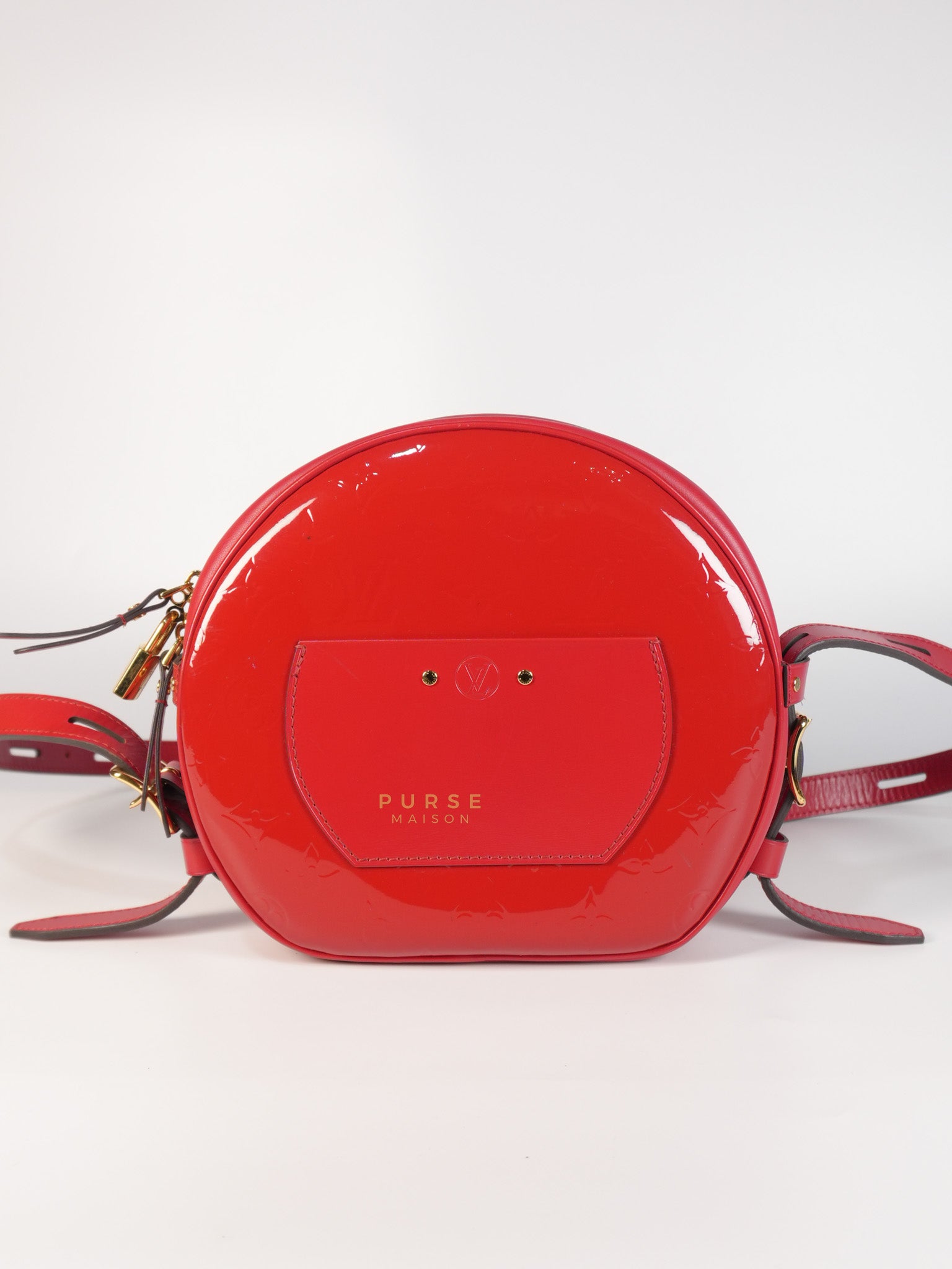 Boite Chapeau Souple MM in Vernis Rouge (Date Code: PL1189) | Purse Maison Luxury Bags Shop