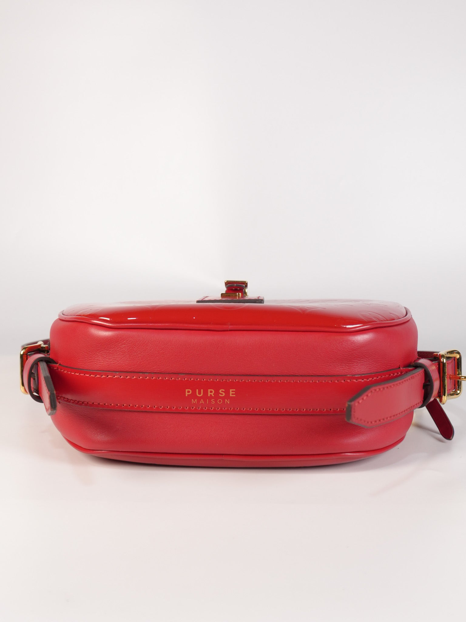 Boite Chapeau Souple MM in Vernis Rouge (Date Code: PL1189) | Purse Maison Luxury Bags Shop