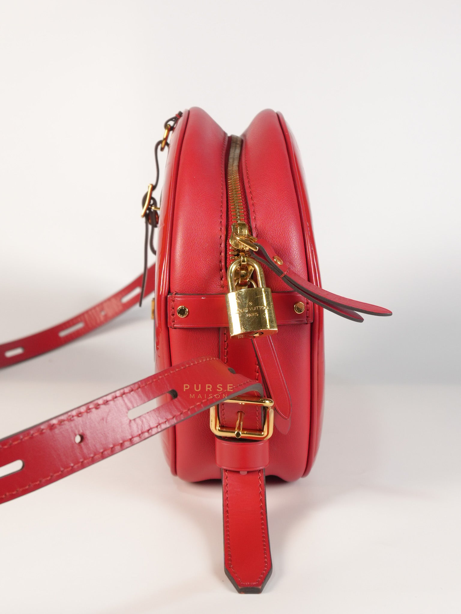Boite Chapeau Souple MM in Vernis Rouge (Date Code: PL1189) | Purse Maison Luxury Bags Shop