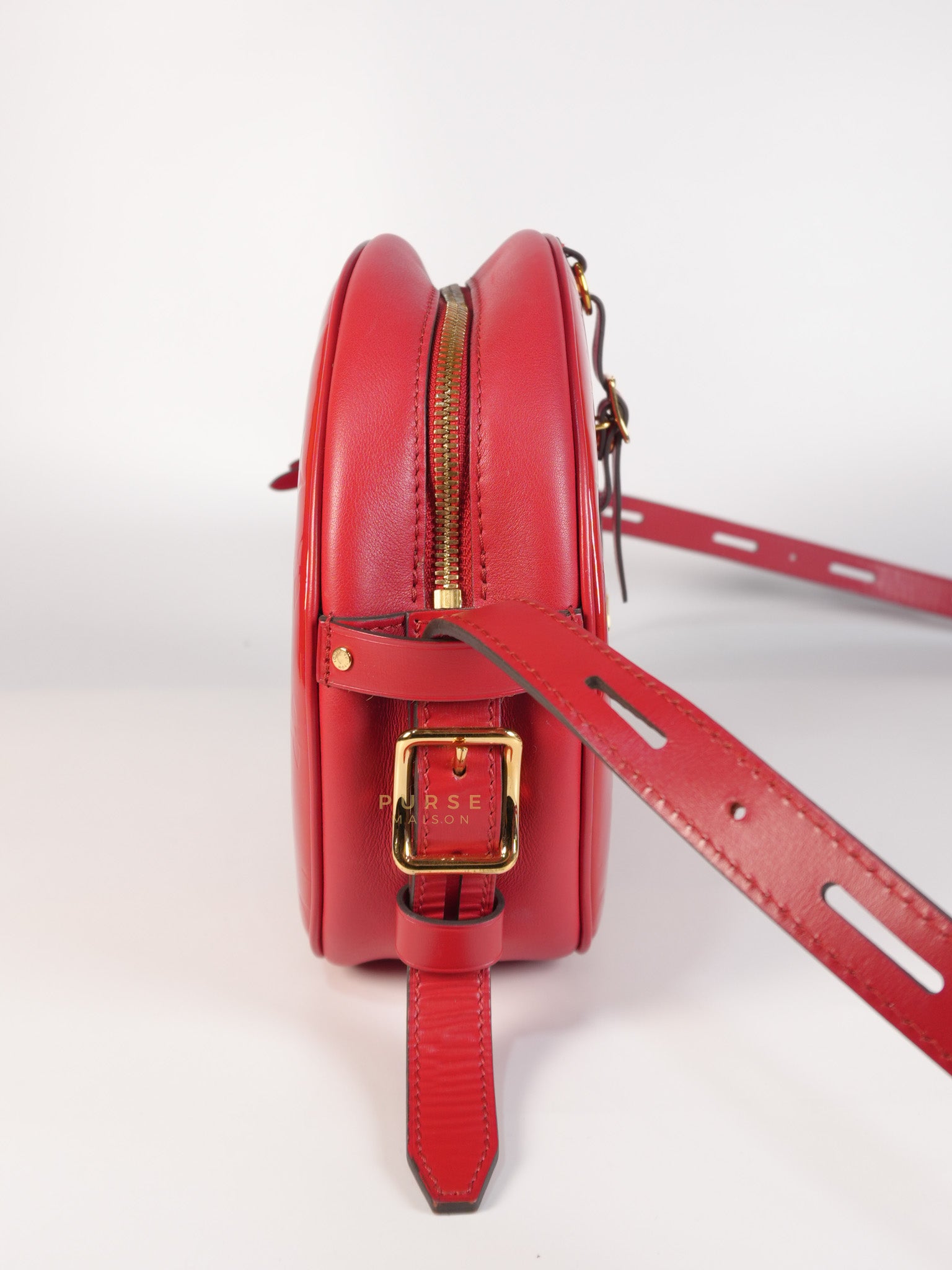 Boite Chapeau Souple MM in Vernis Rouge (Date Code: PL1189) | Purse Maison Luxury Bags Shop