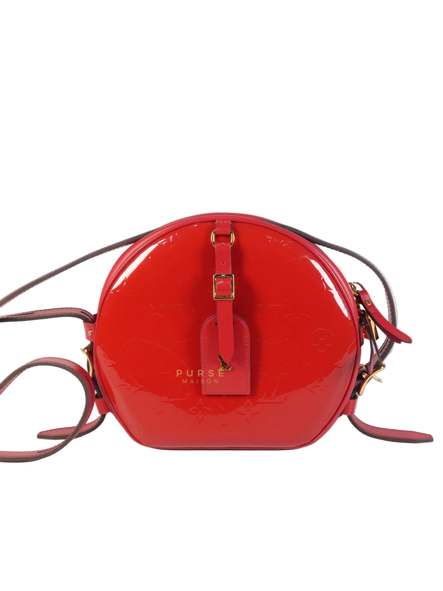 Boite Chapeau Souple MM in Vernis Rouge (Date Code: PL1189) | Purse Maison Luxury Bags Shop