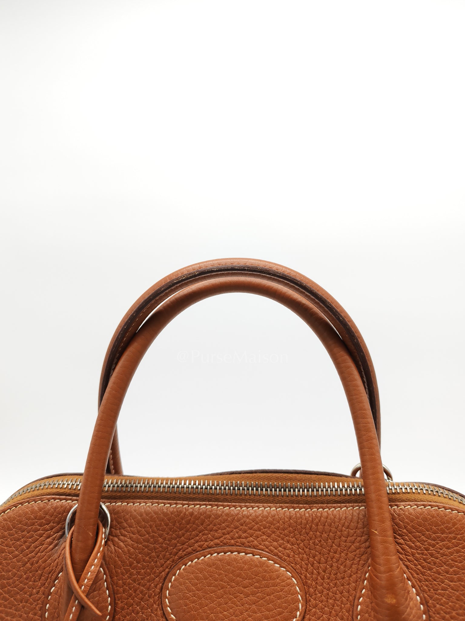 Bolide 31 Gold Taurillon Clemence Leather in Palladium Hardware Stamp C(2018) | Purse Maison Luxury Bags Shop