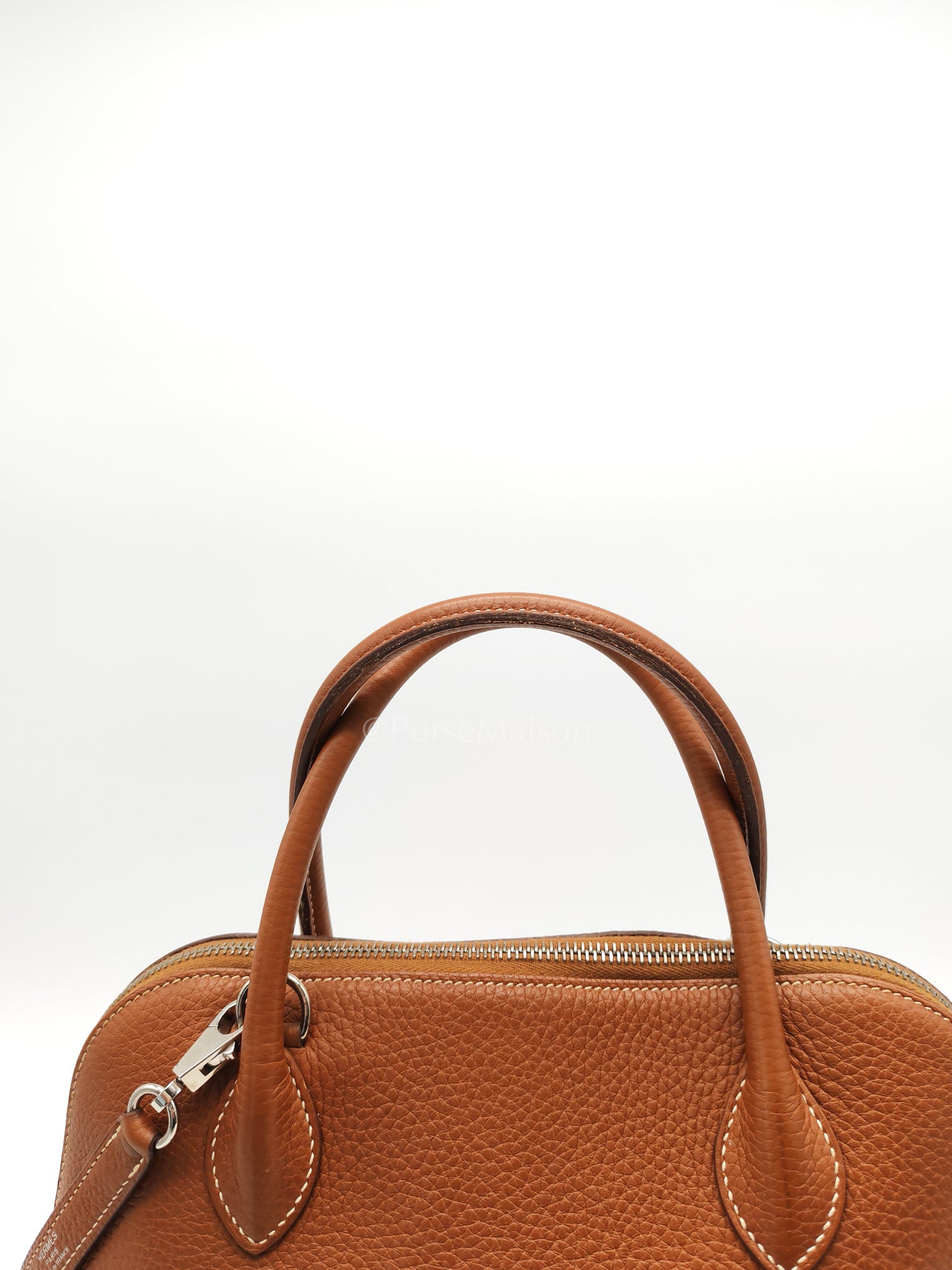 Bolide 31 Gold Taurillon Clemence Leather in Palladium Hardware Stamp C(2018) | Purse Maison Luxury Bags Shop