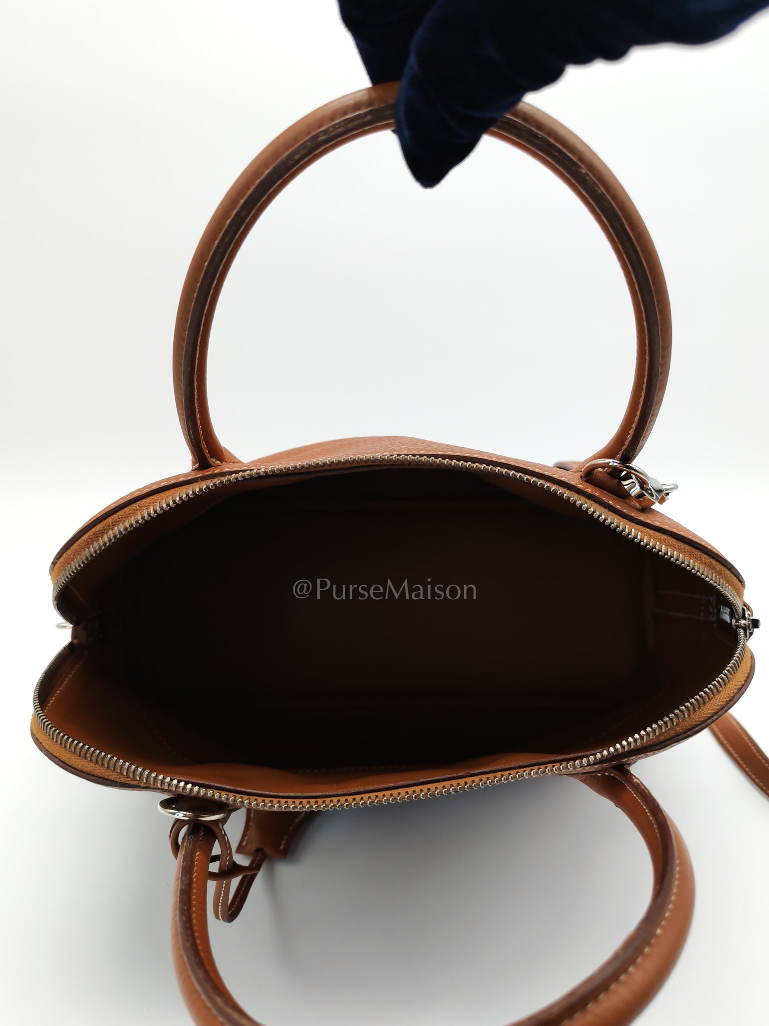 Bolide 31 Gold Taurillon Clemence Leather in Palladium Hardware Stamp C(2018) | Purse Maison Luxury Bags Shop