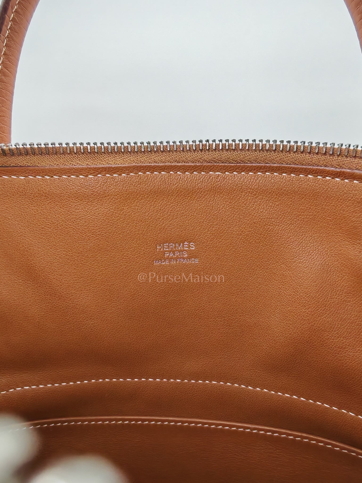 Bolide 31 Gold Taurillon Clemence Leather in Palladium Hardware Stamp C(2018) | Purse Maison Luxury Bags Shop