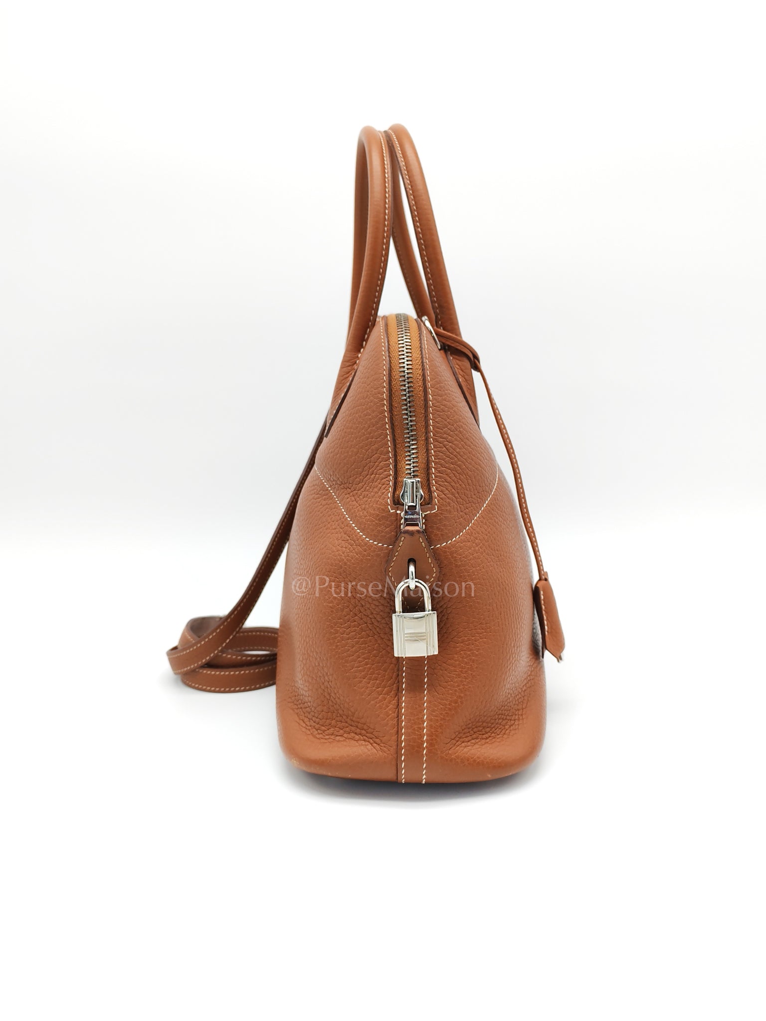 Bolide 31 Gold Taurillon Clemence Leather in Palladium Hardware Stamp C(2018) | Purse Maison Luxury Bags Shop