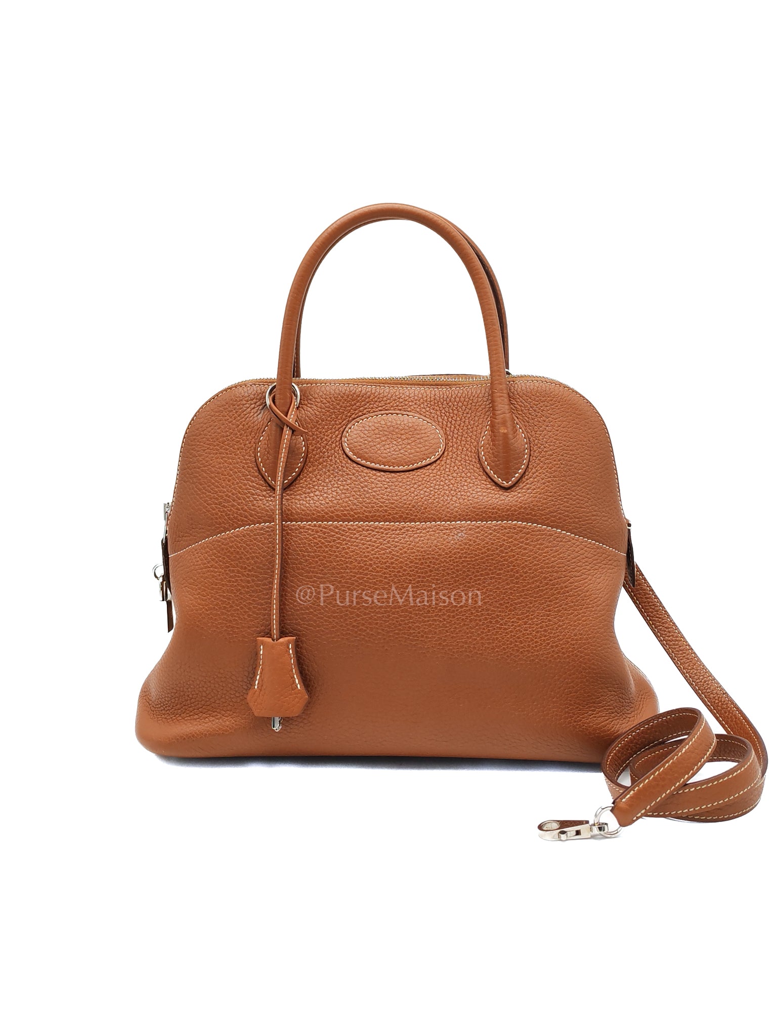 Bolide 31 Gold Taurillon Clemence Leather in Palladium Hardware Stamp C(2018) | Purse Maison Luxury Bags Shop