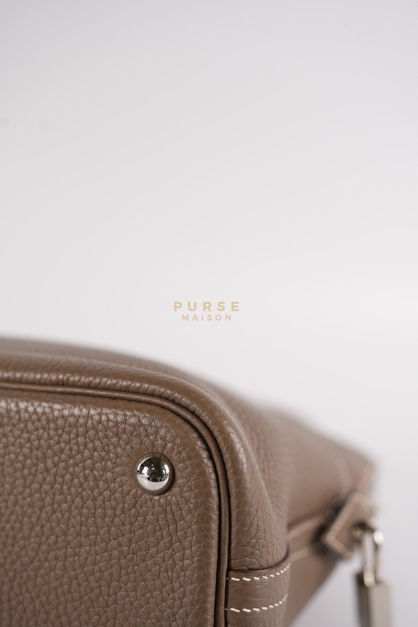 Bolide 31 in Etoupe Taurillon Clemence Leather Palladium Hardware Stamp X(2016) | Purse Maison Luxury Bags Shop