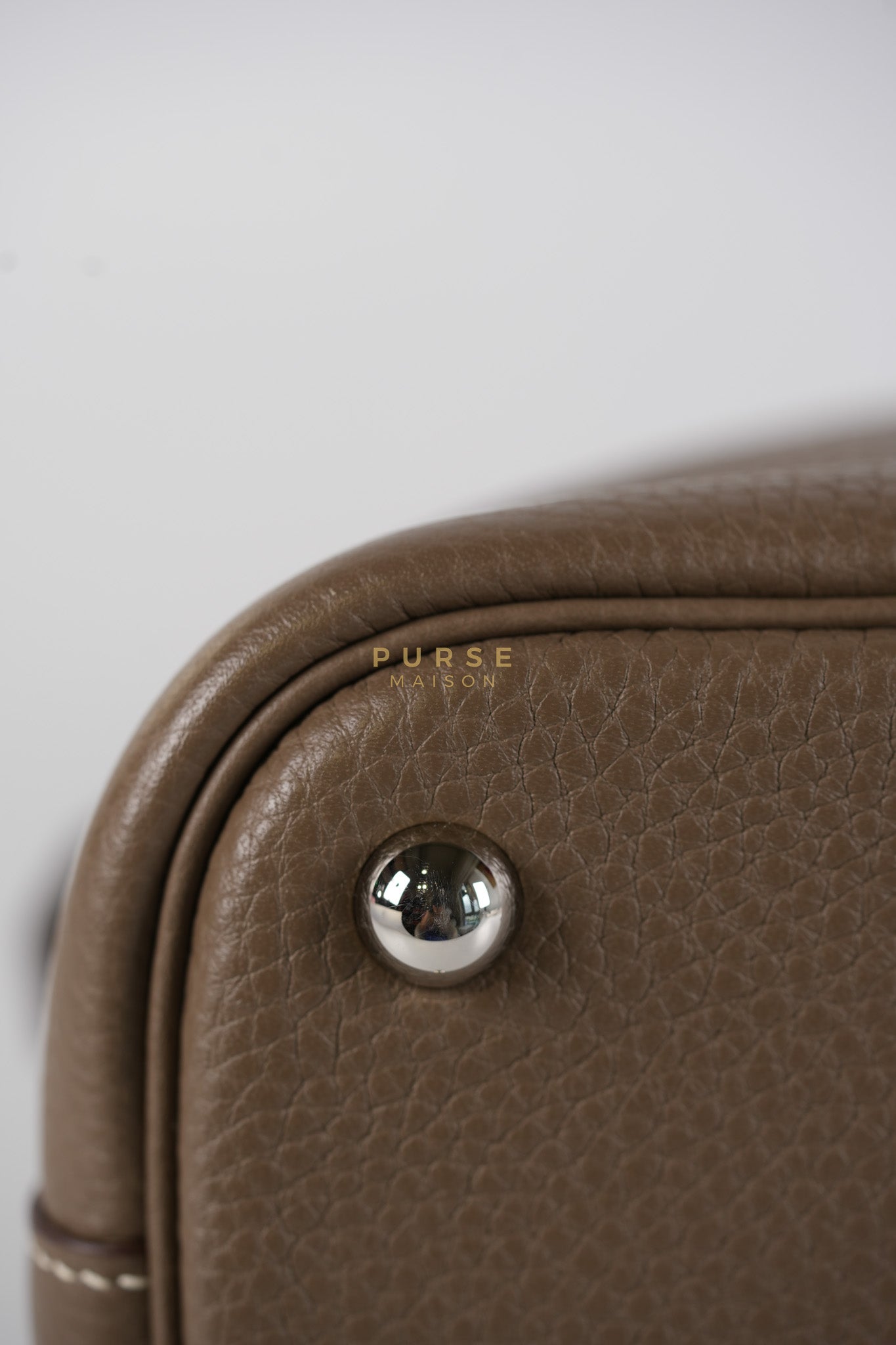 Bolide 31 in Etoupe Taurillon Clemence Leather Palladium Hardware Stamp X(2016) | Purse Maison Luxury Bags Shop