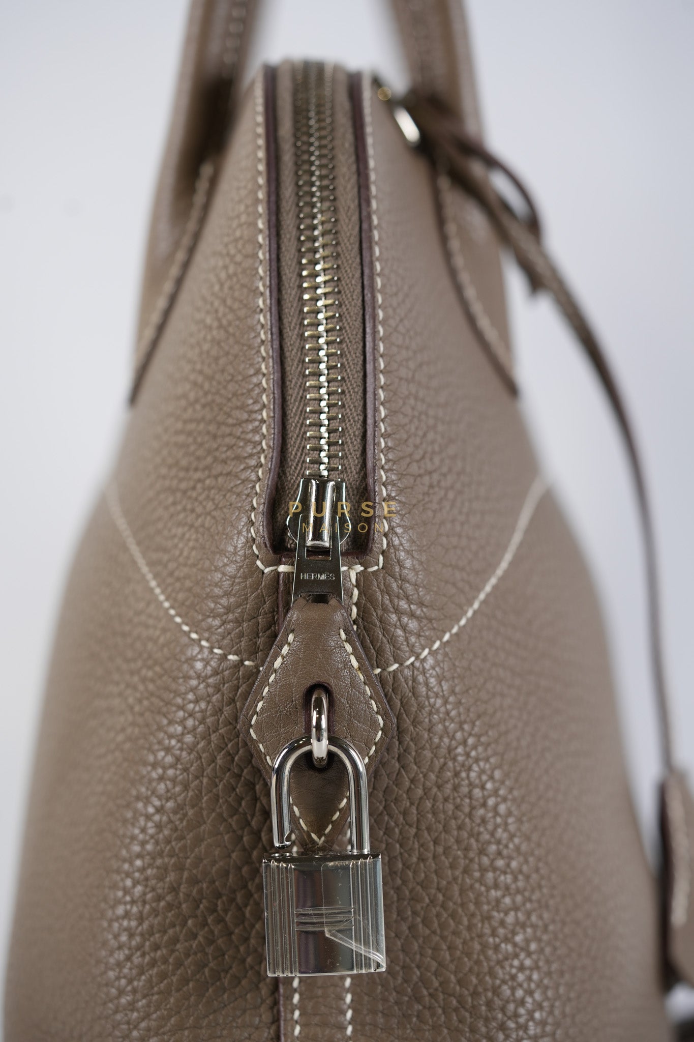 Bolide 31 in Etoupe Taurillon Clemence Leather Palladium Hardware Stamp X(2016) | Purse Maison Luxury Bags Shop