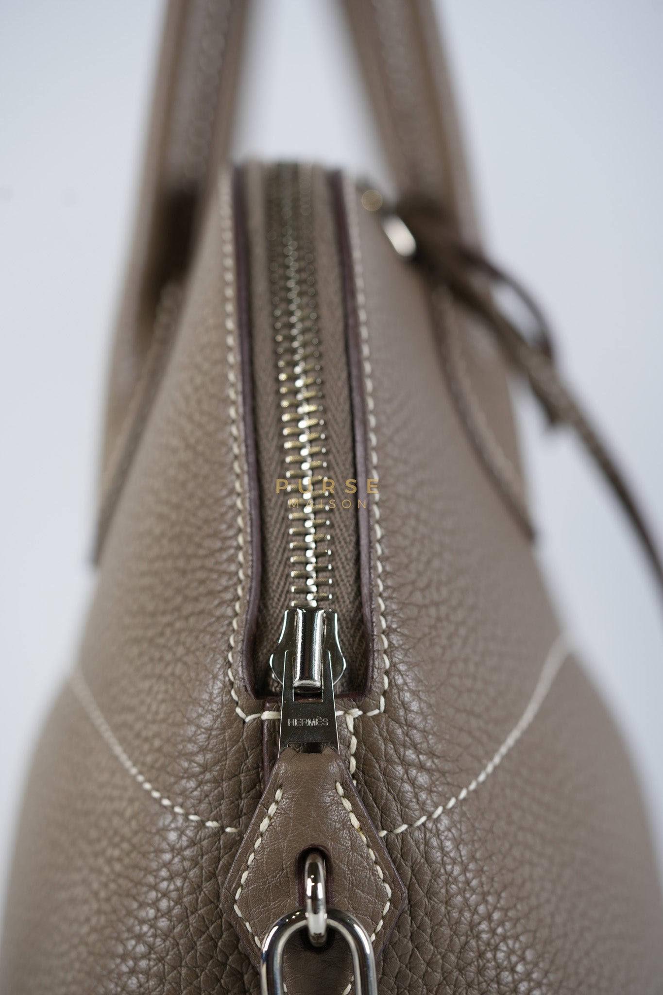 Bolide 31 in Etoupe Taurillon Clemence Leather Palladium Hardware Stamp X(2016) | Purse Maison Luxury Bags Shop