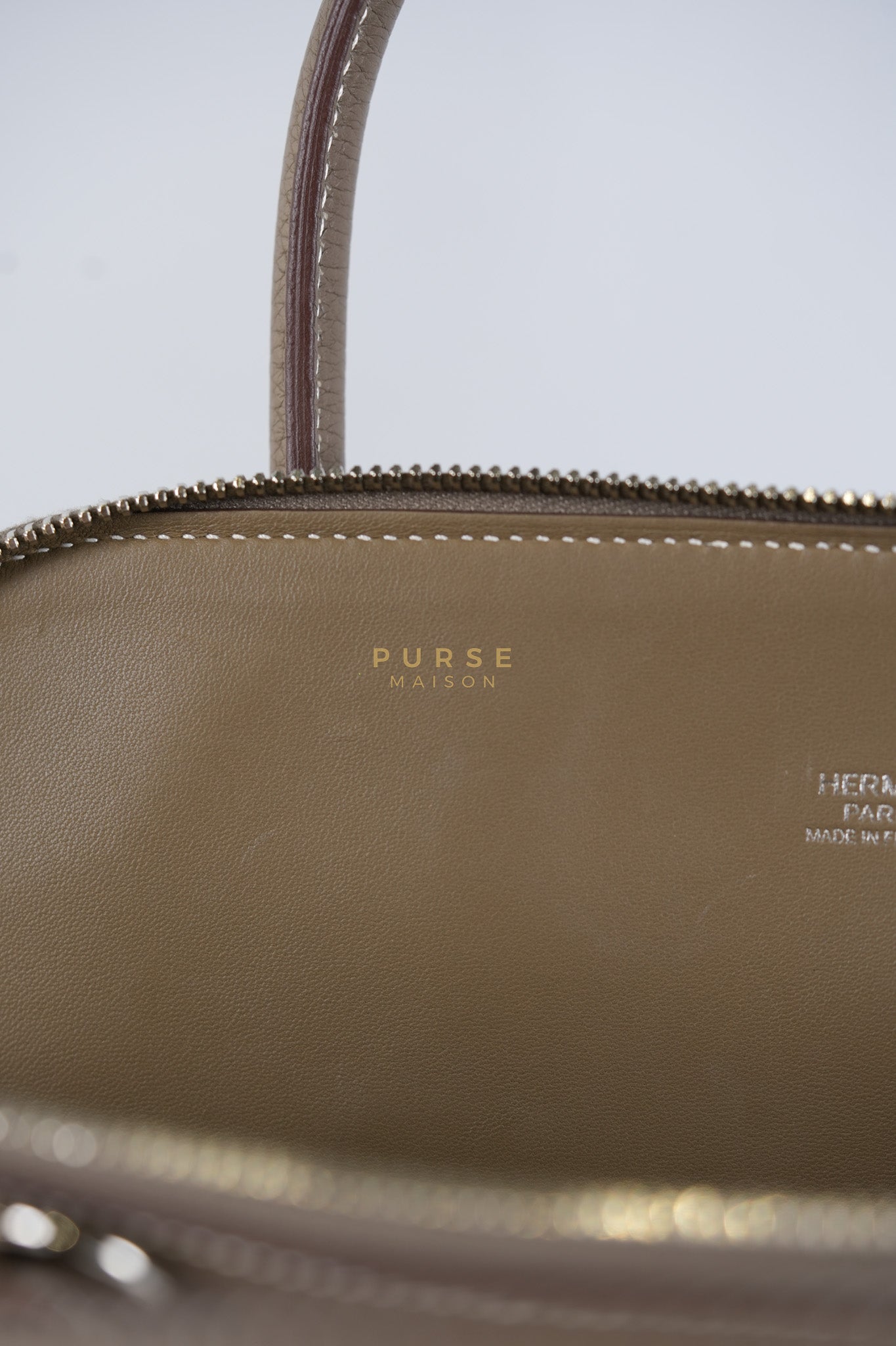 Bolide 31 in Etoupe Taurillon Clemence Leather Palladium Hardware Stamp X(2016) | Purse Maison Luxury Bags Shop