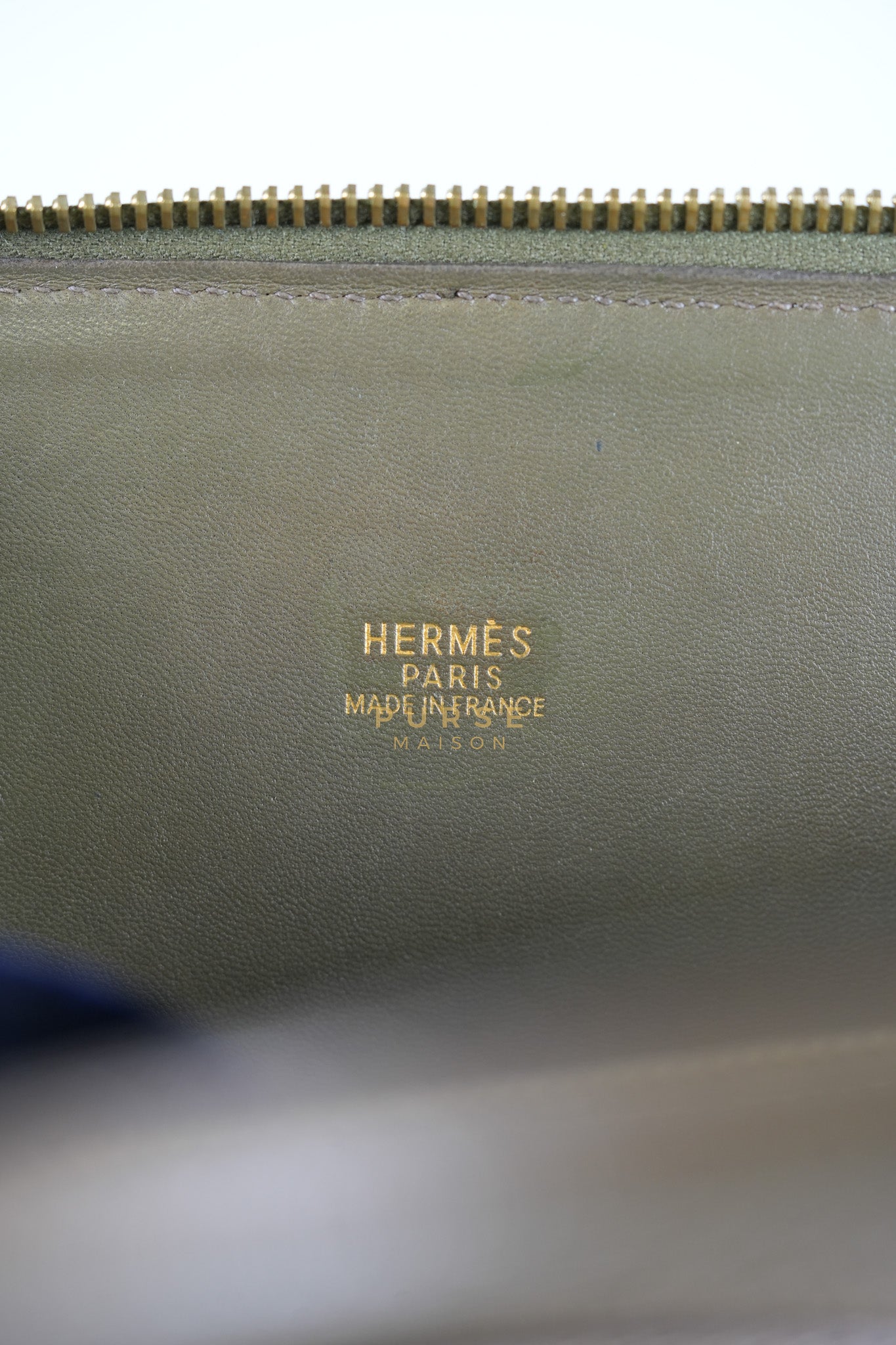 Bolide 35 in Dark Toupe Chèvre Mysore Leather Gold Hardware Stamp F Square(2002) | Purse Maison Luxury Bags Shop