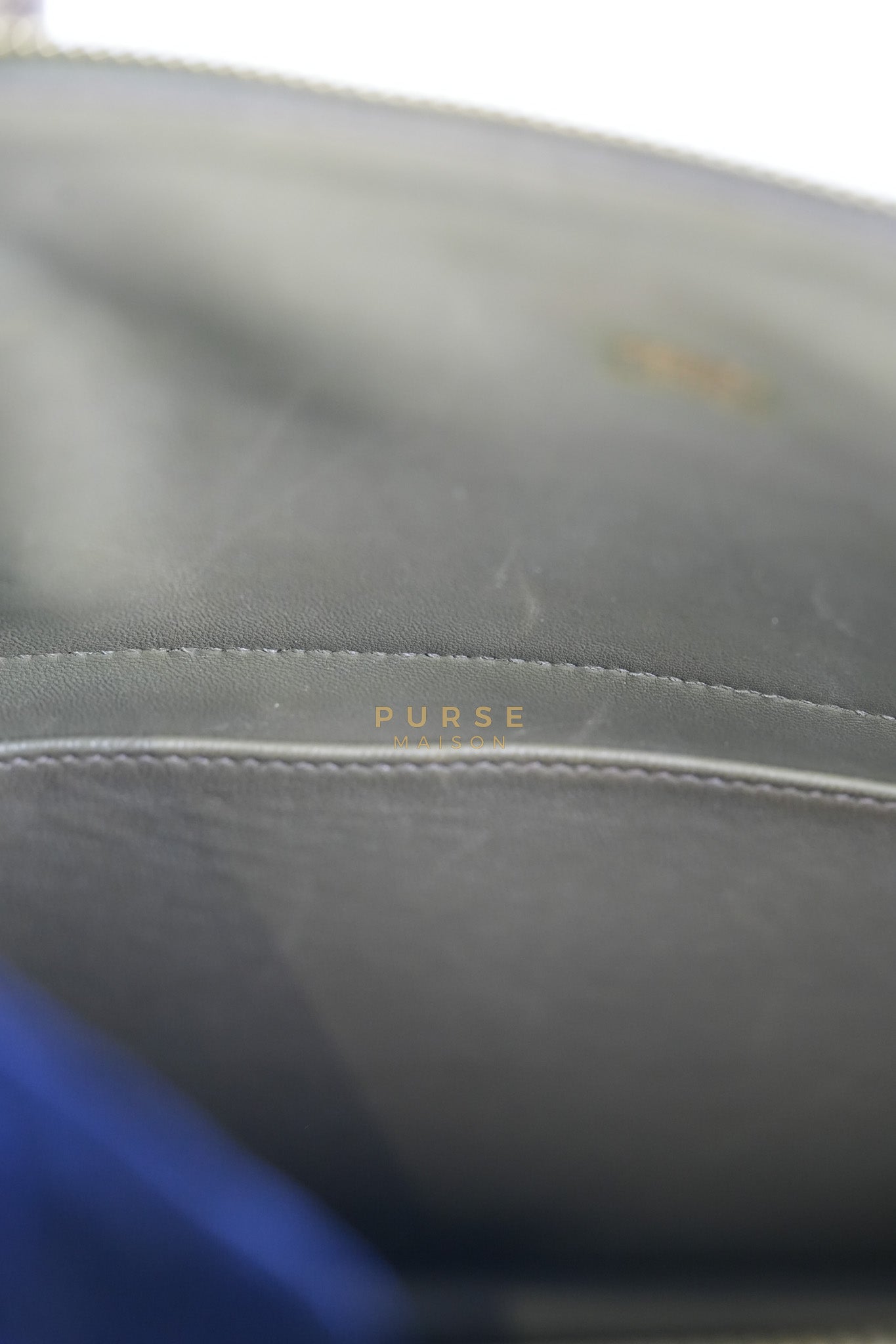 Bolide 35 in Dark Toupe Chèvre Mysore Leather Gold Hardware Stamp F Square(2002) | Purse Maison Luxury Bags Shop