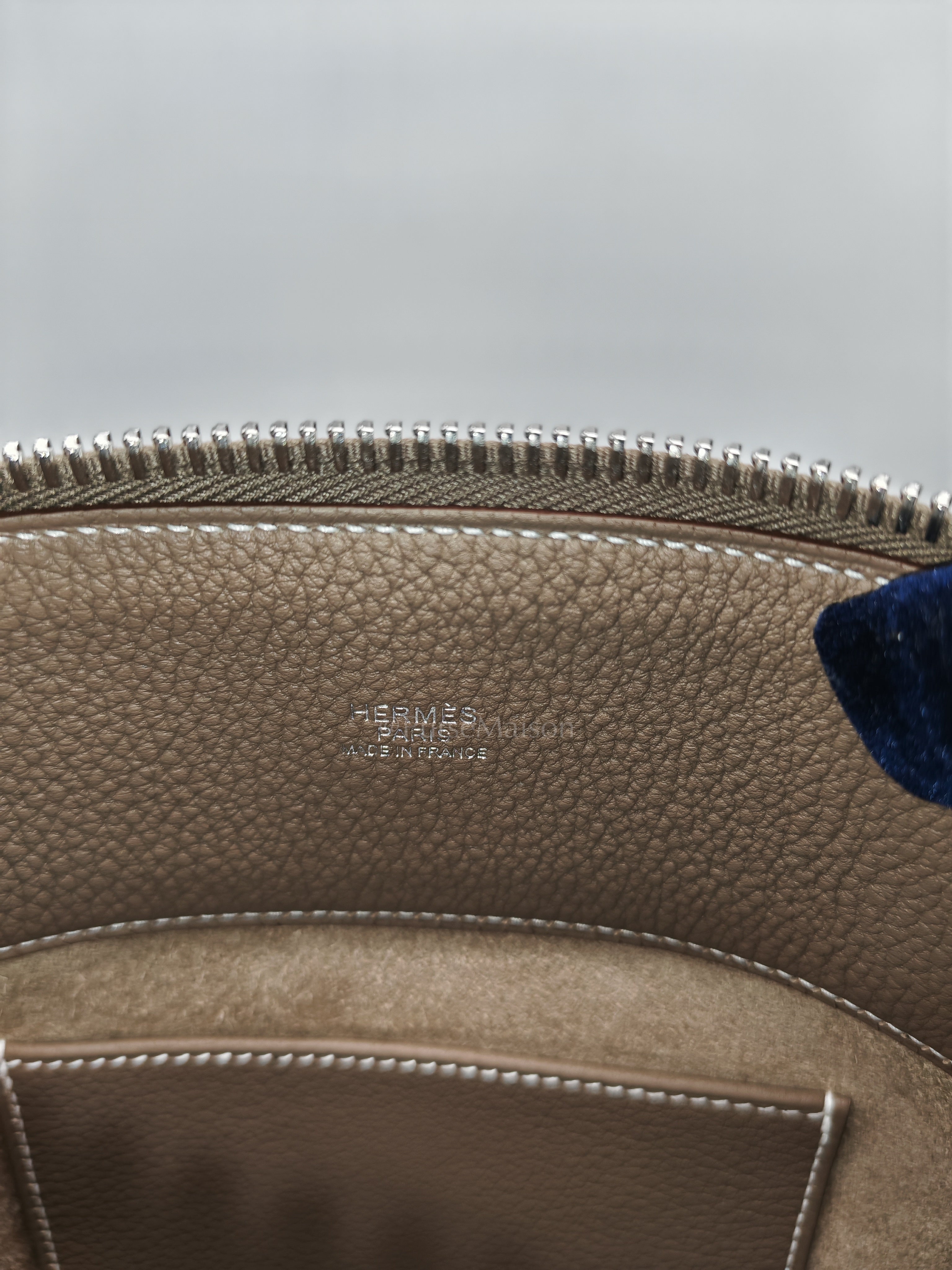 Bolide Messenger in Etoupe Evercolor Leather and Palladium Hardwarde Stamp K (2025) | Purse Maison Luxury Bags Shop
