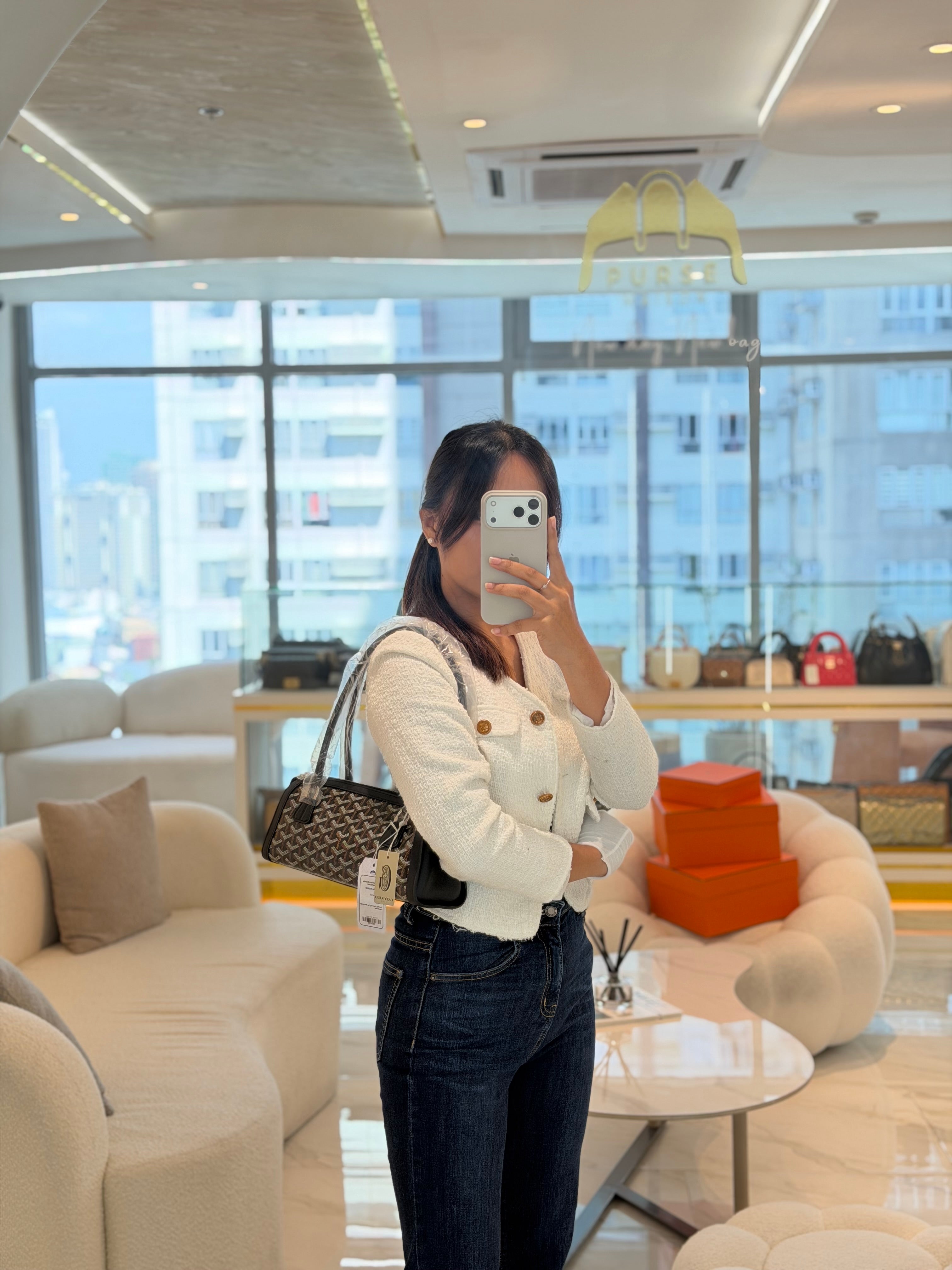 Bonbonniere in Black Goyardine Canvas Shoulder | Purse Maison Luxury Bags Shop