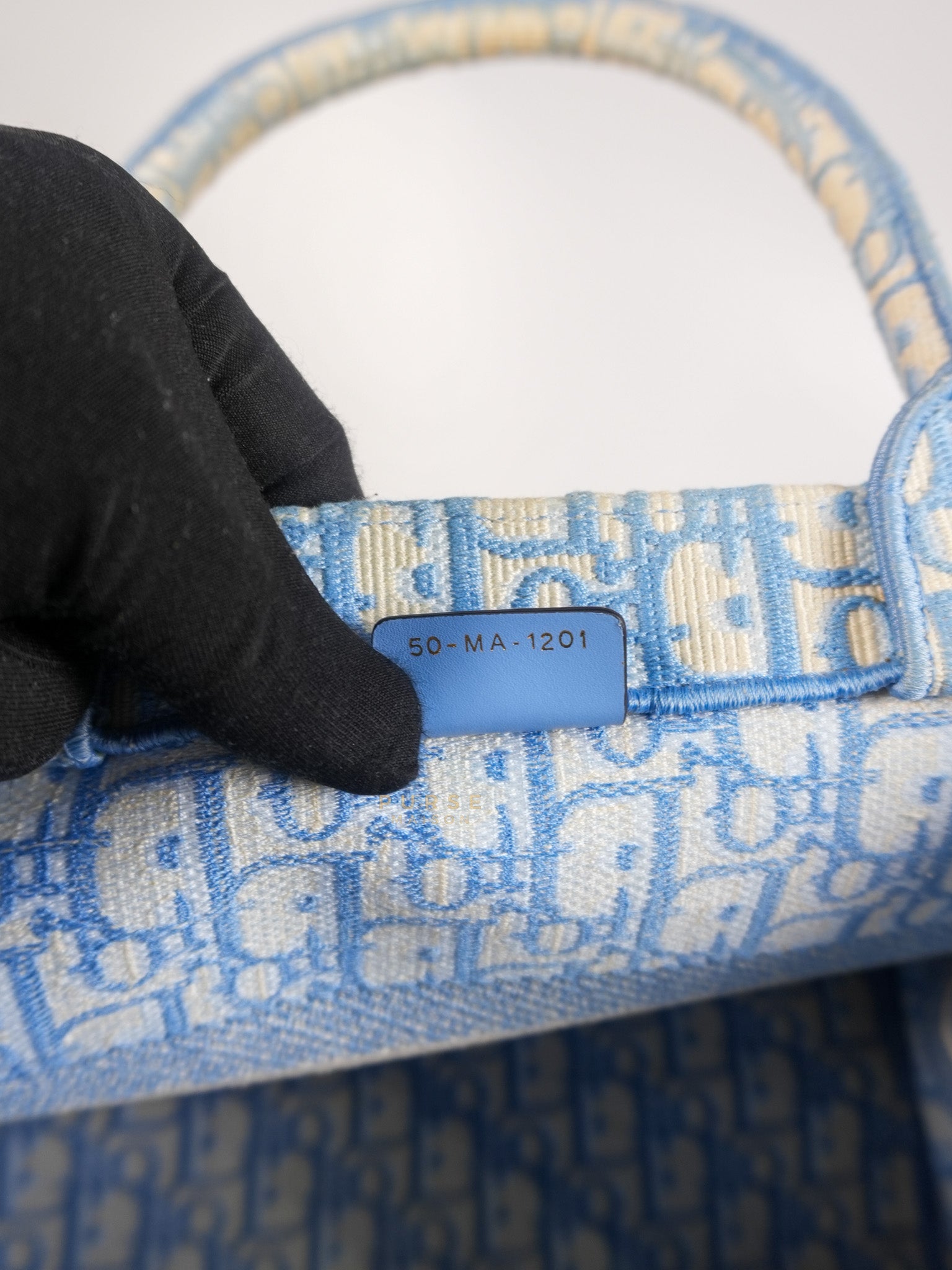 Book Tote Medium Sky Blue Oblique Canvas | Purse Maison Luxury Bags Shop