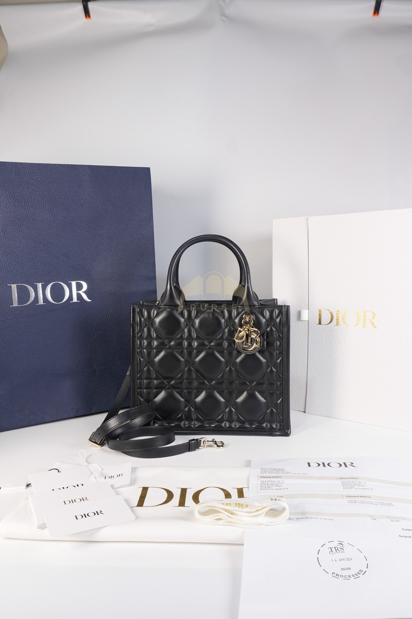 Book Tote Small in Black Macrocannage Calfskin Leather Light Gold Hardware | Purse Maison Luxury Bags Shop