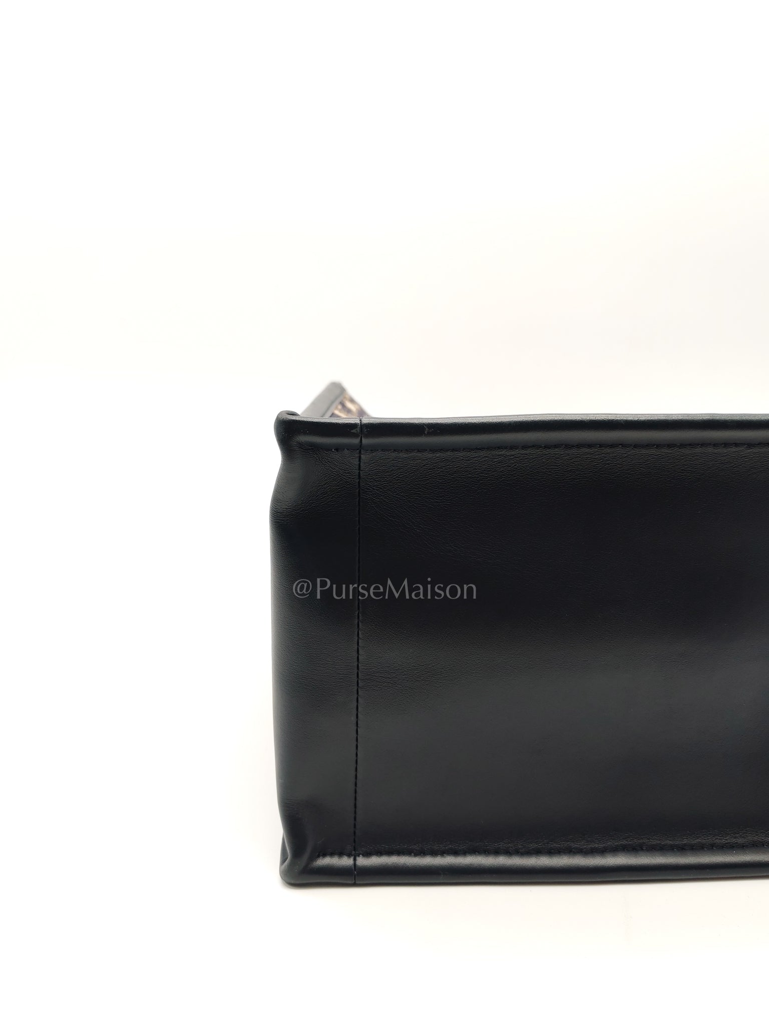 Booktote in Medium Embroidery and Calfskin Leather Shoulder Bag | Purse Maison Luxury Bags Shop