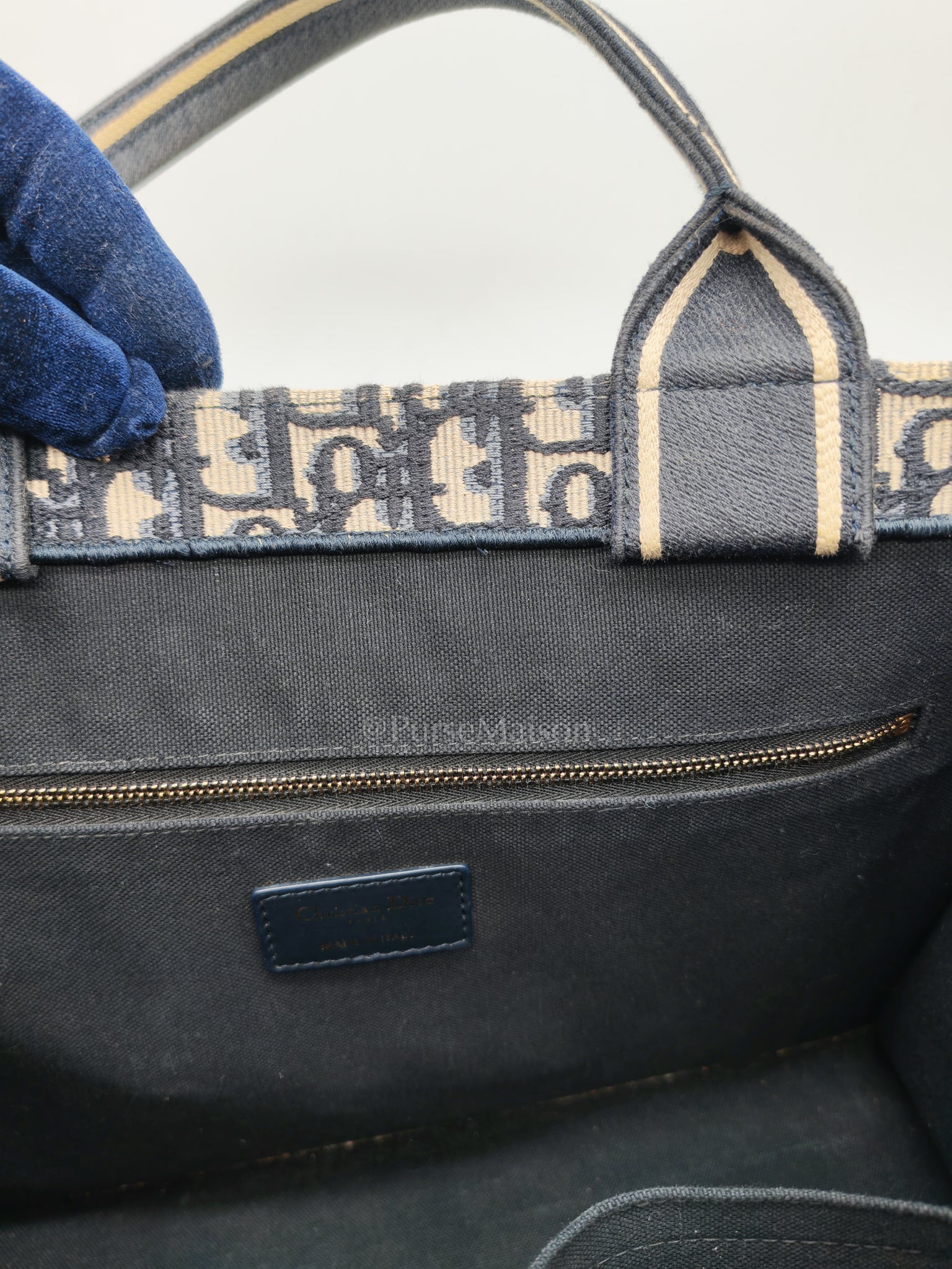 Booktote in Medium Embroidery and Calfskin Leather Shoulder Bag | Purse Maison Luxury Bags Shop