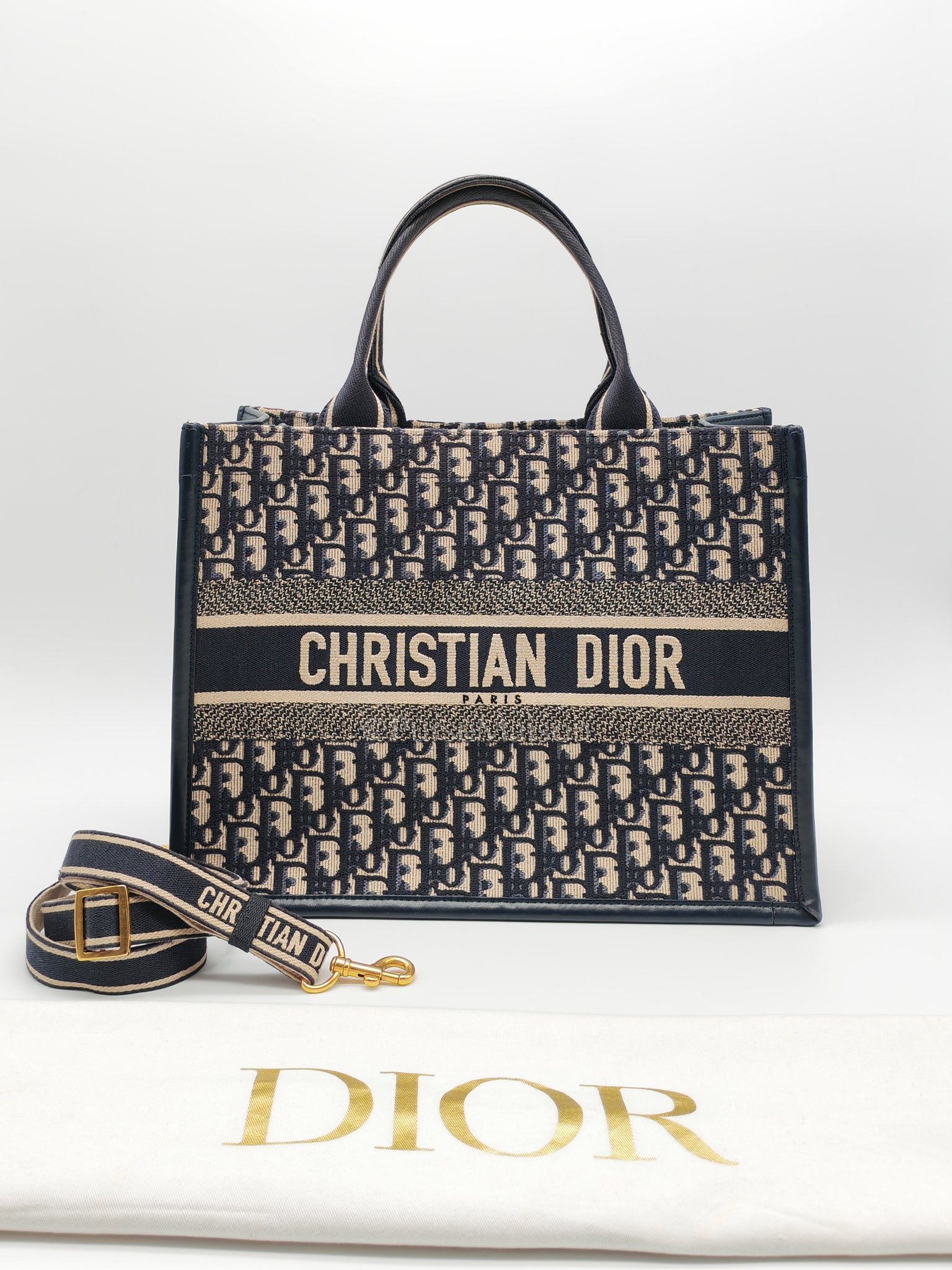 Booktote in Medium Embroidery and Calfskin Leather Shoulder Bag | Purse Maison Luxury Bags Shop