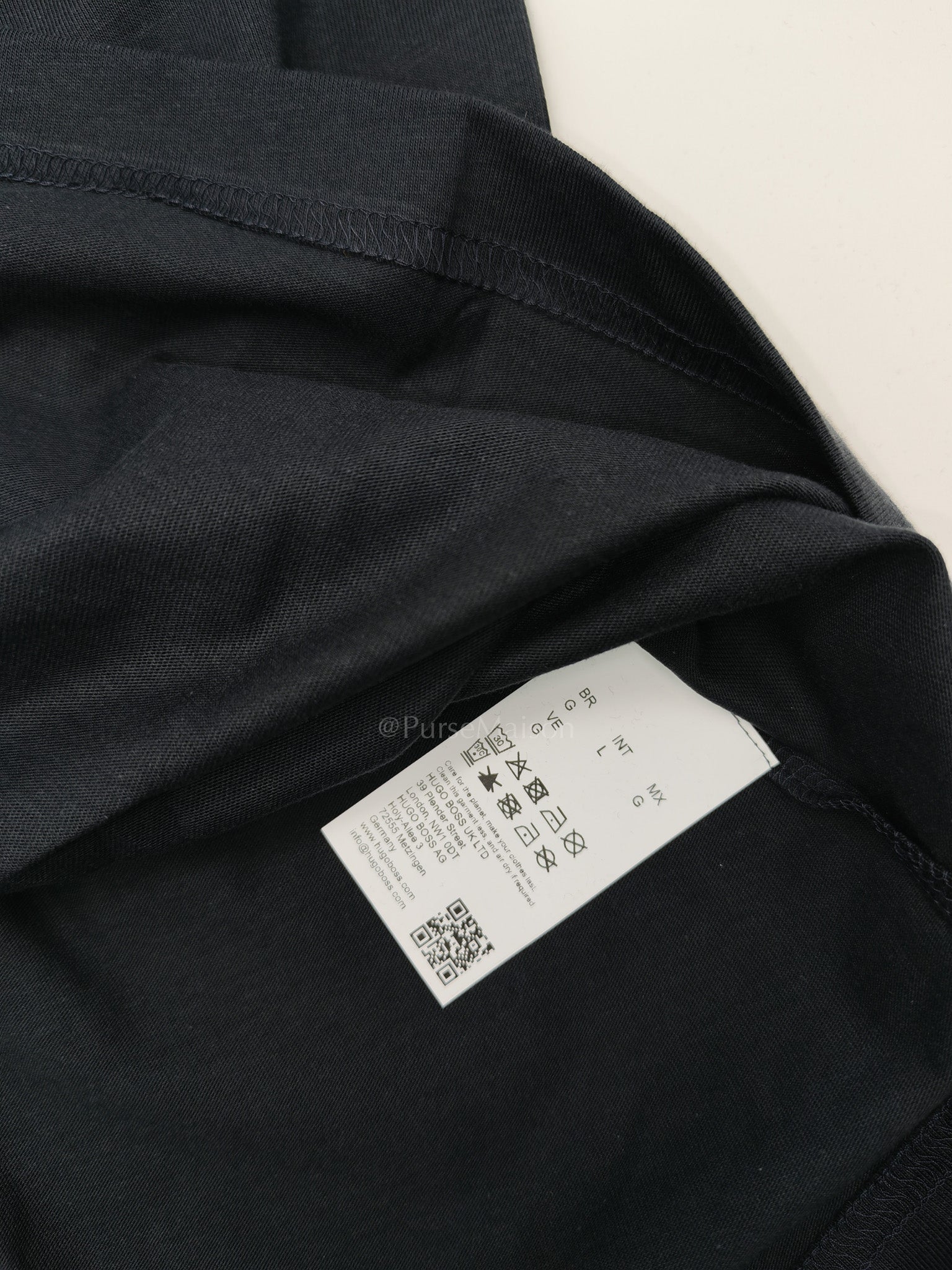 Jersey Cotton T-Shirt in Navy Blue for Men Size L