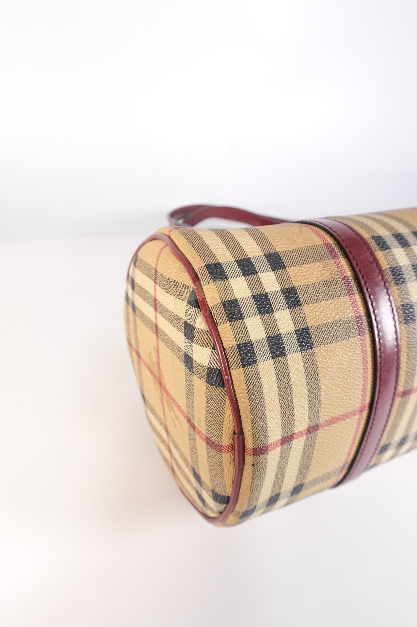 Boston Bag Haymarket Check Coated Canvas | Purse Maison Luxury Bags Shop