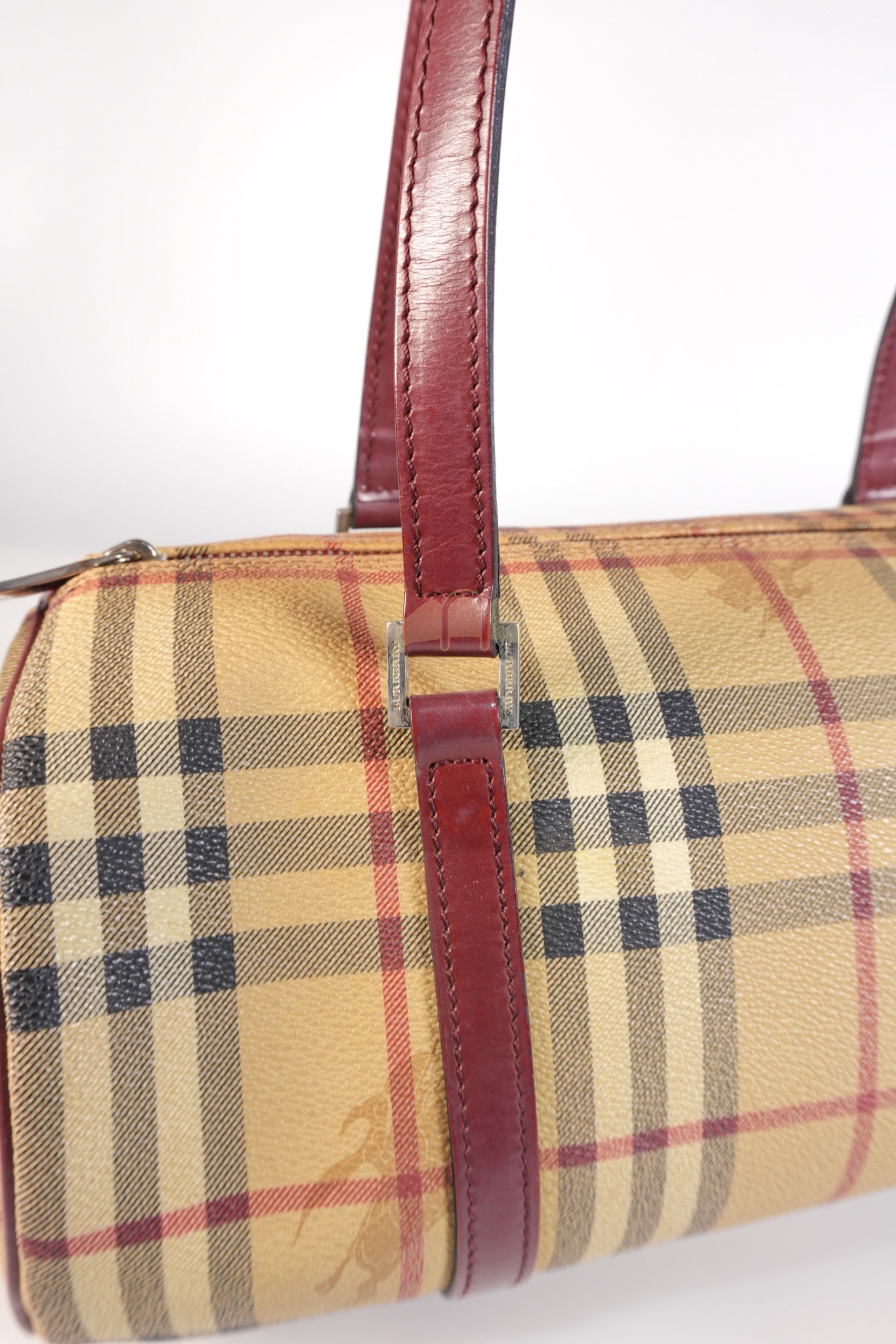 Boston Bag Haymarket Check Coated Canvas | Purse Maison Luxury Bags Shop