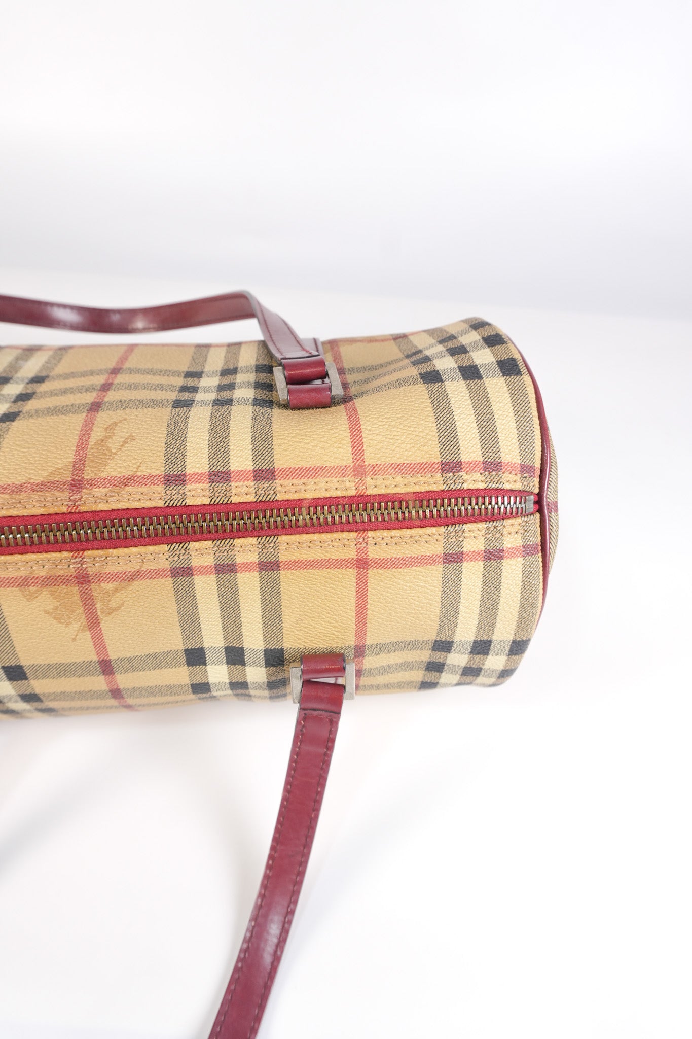 Boston Bag Haymarket Check Coated Canvas | Purse Maison Luxury Bags Shop