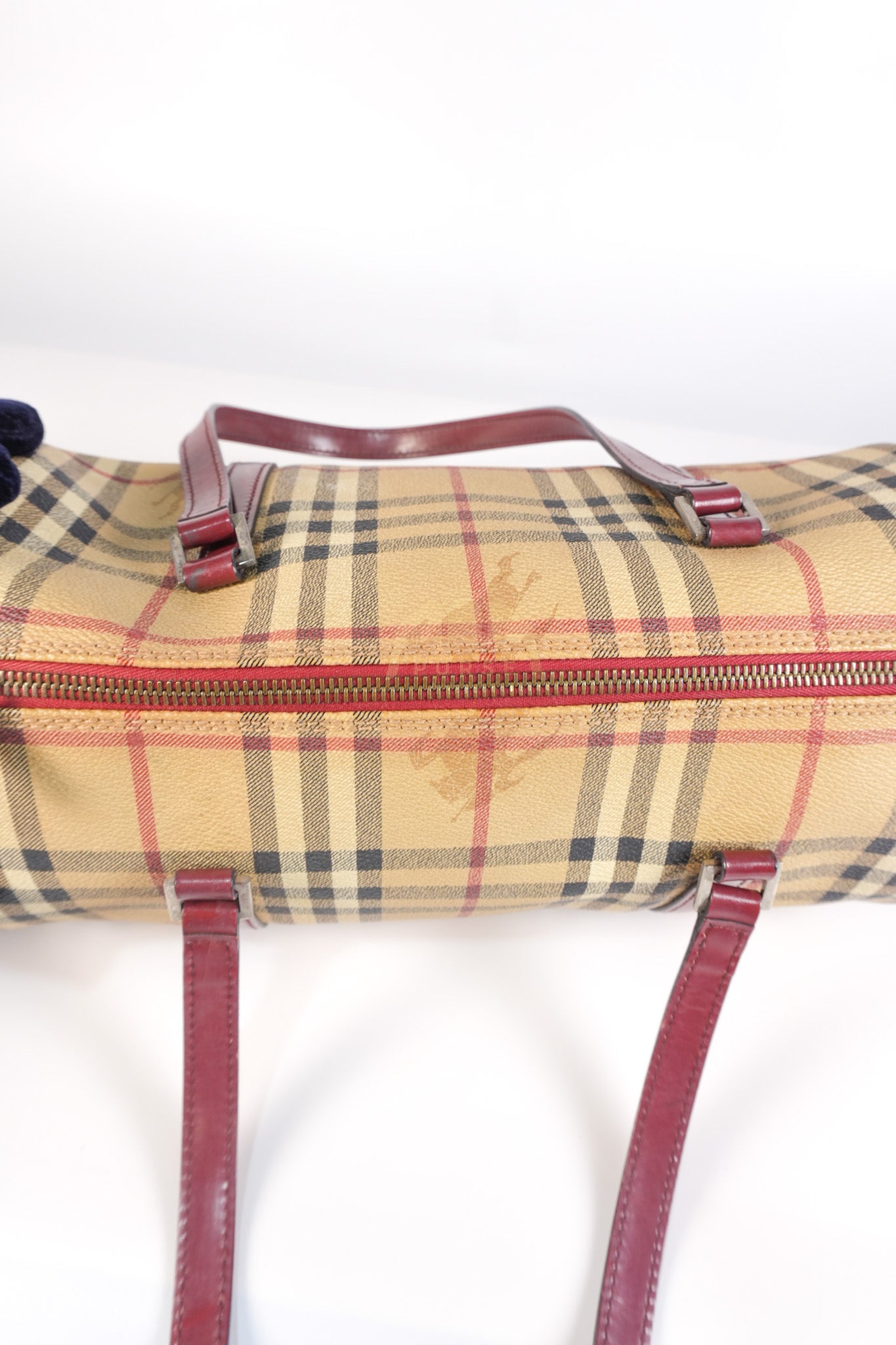 Boston Bag Haymarket Check Coated Canvas | Purse Maison Luxury Bags Shop
