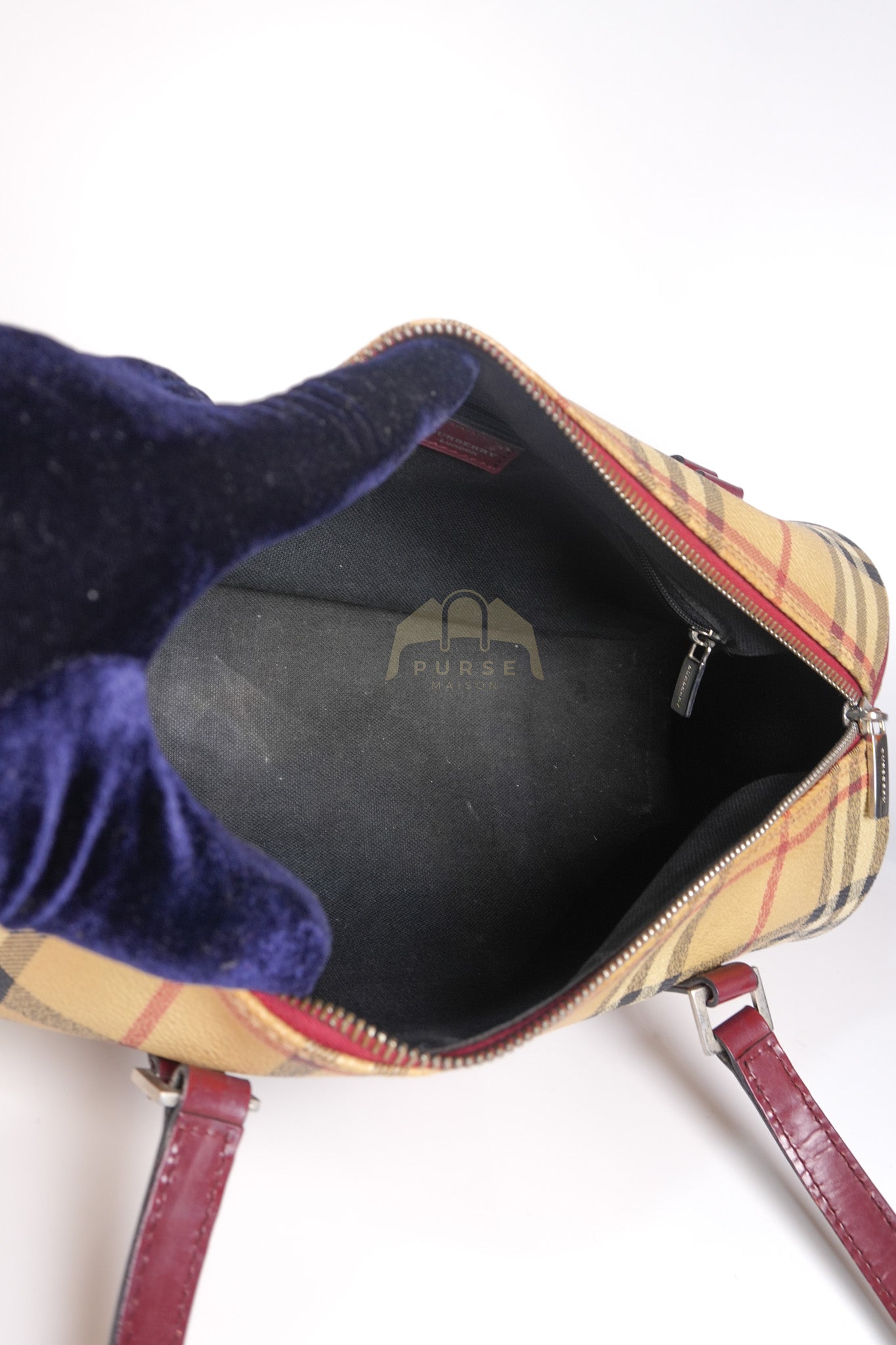 Boston Bag Haymarket Check Coated Canvas | Purse Maison Luxury Bags Shop