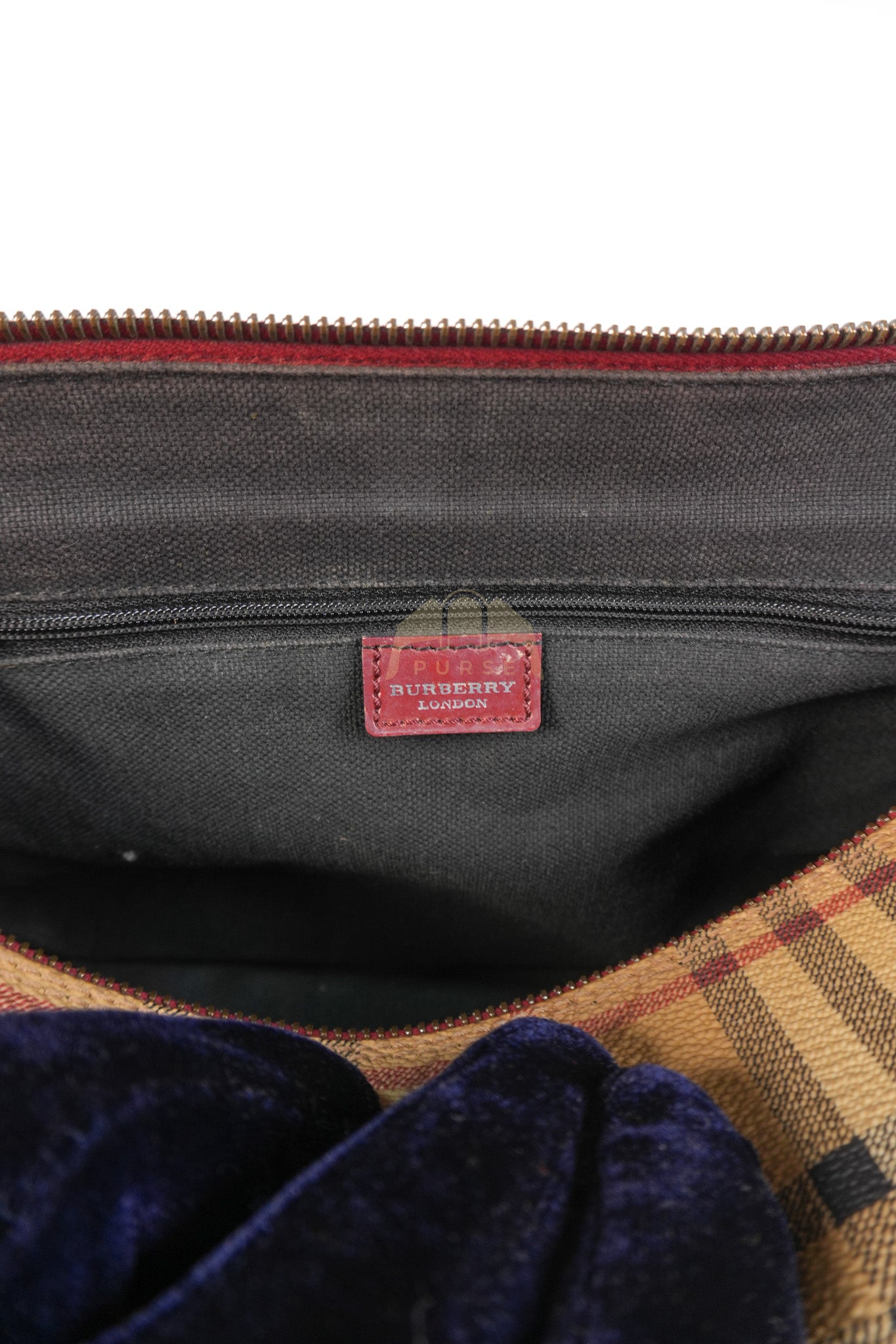 Boston Bag Haymarket Check Coated Canvas | Purse Maison Luxury Bags Shop