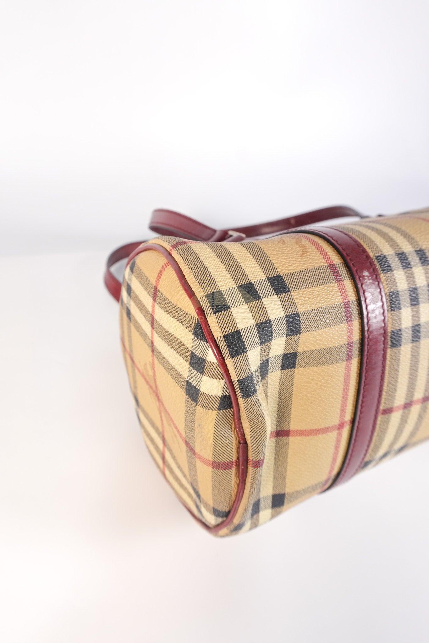 Boston Bag Haymarket Check Coated Canvas | Purse Maison Luxury Bags Shop