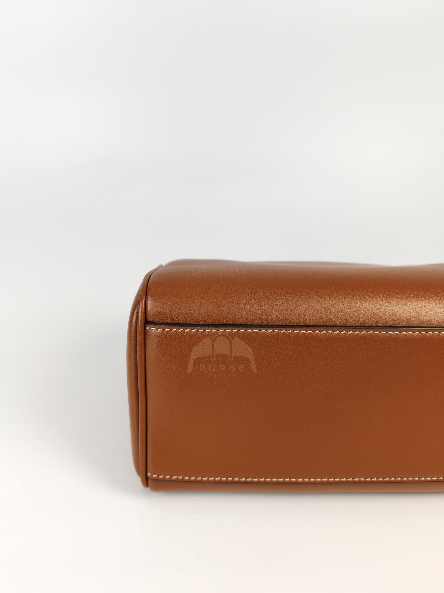 Boston Bag Small in Tan Smooth Calfskin Leather & Gold Hardware | Purse Maison Luxury Bags Shop