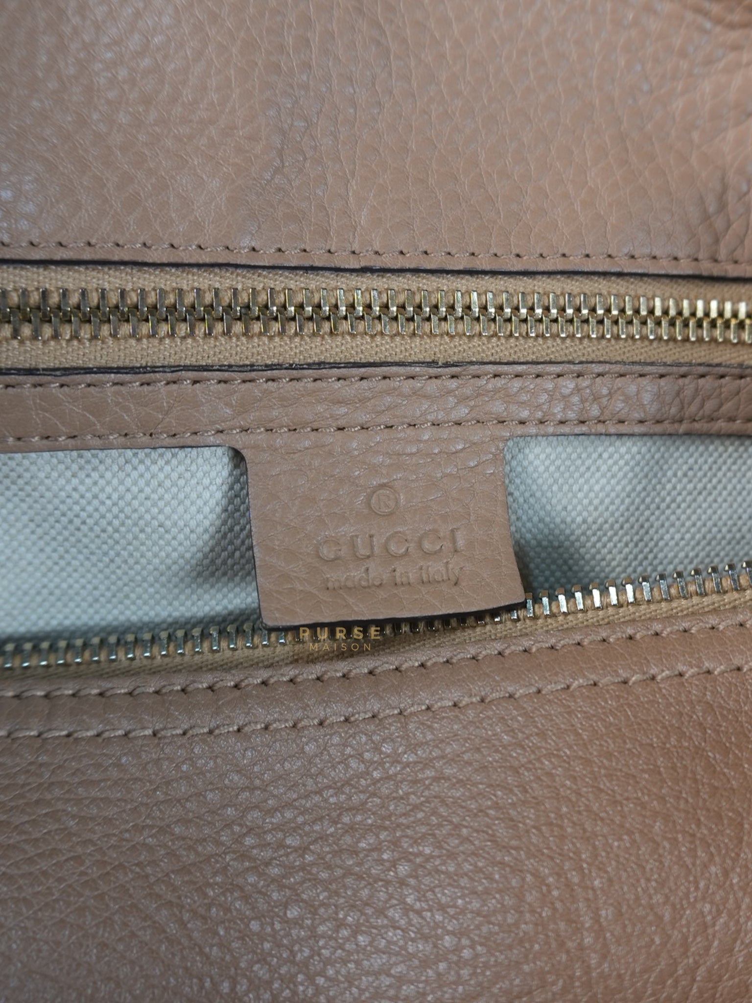 Boston Bamboo Top Handle Medium in Beige Calfskin Leather | Purse Maison Luxury Bags Shop