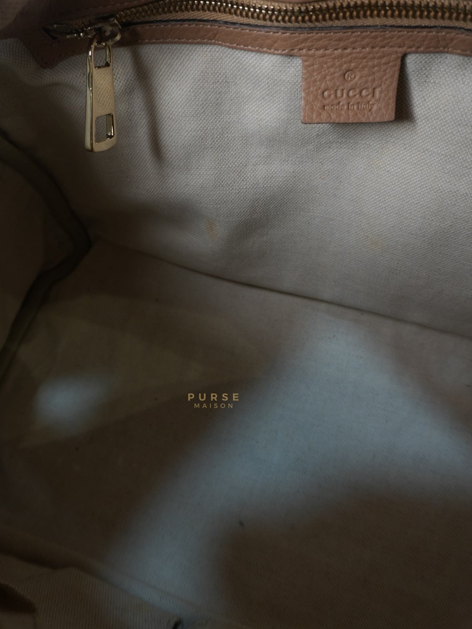 Boston Bamboo Top Handle Medium in Beige Calfskin Leather | Purse Maison Luxury Bags Shop