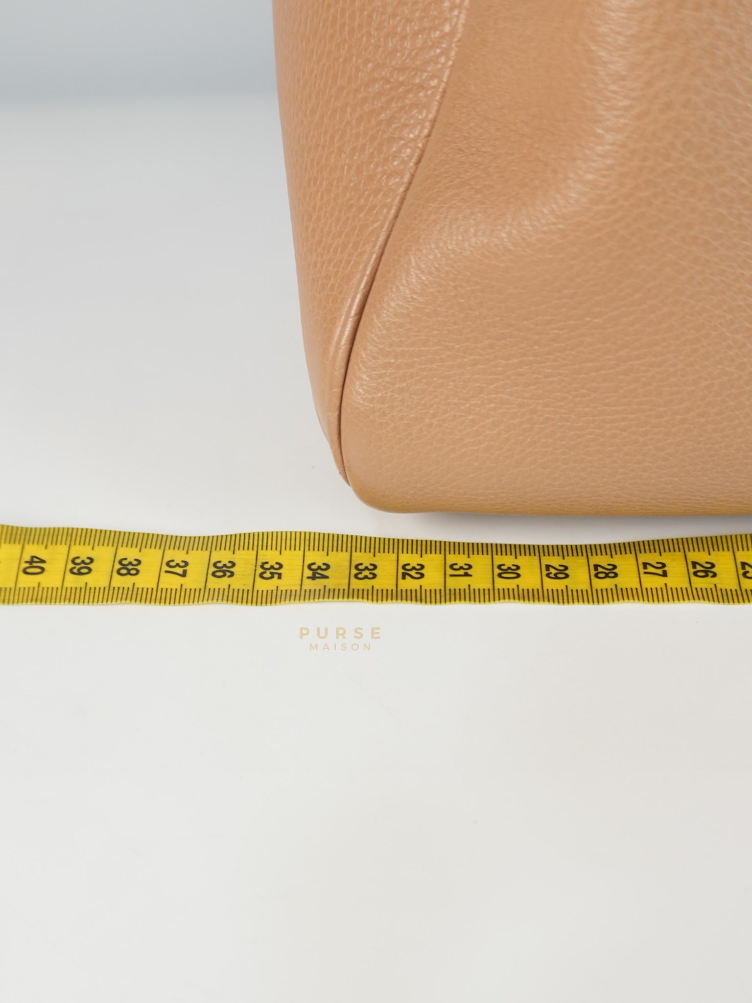 Boston Bamboo Top Handle Medium in Beige Calfskin Leather | Purse Maison Luxury Bags Shop